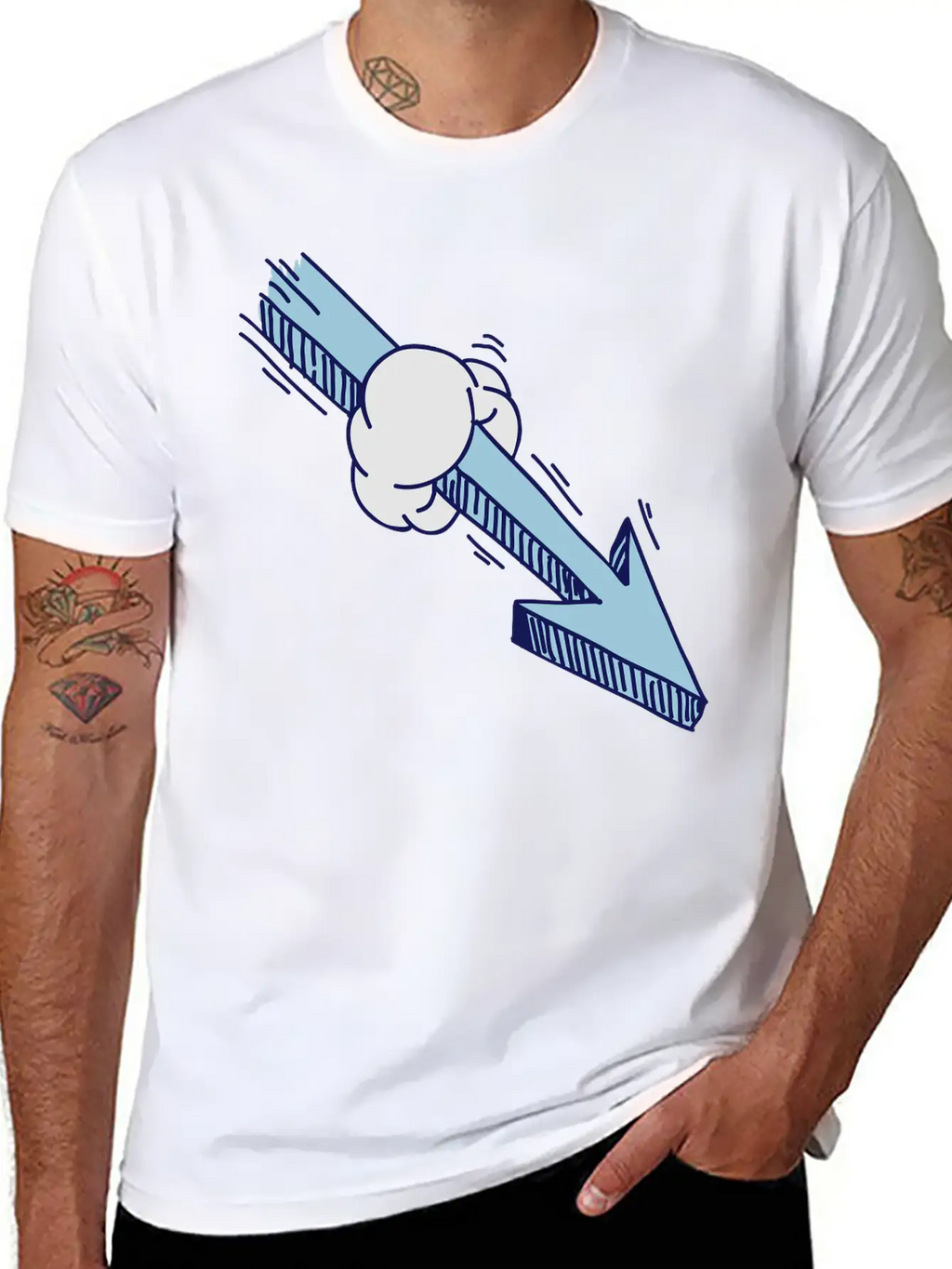 Arrow Comic Style Classic Cotton Tee – Unisex Comfort For Any Season