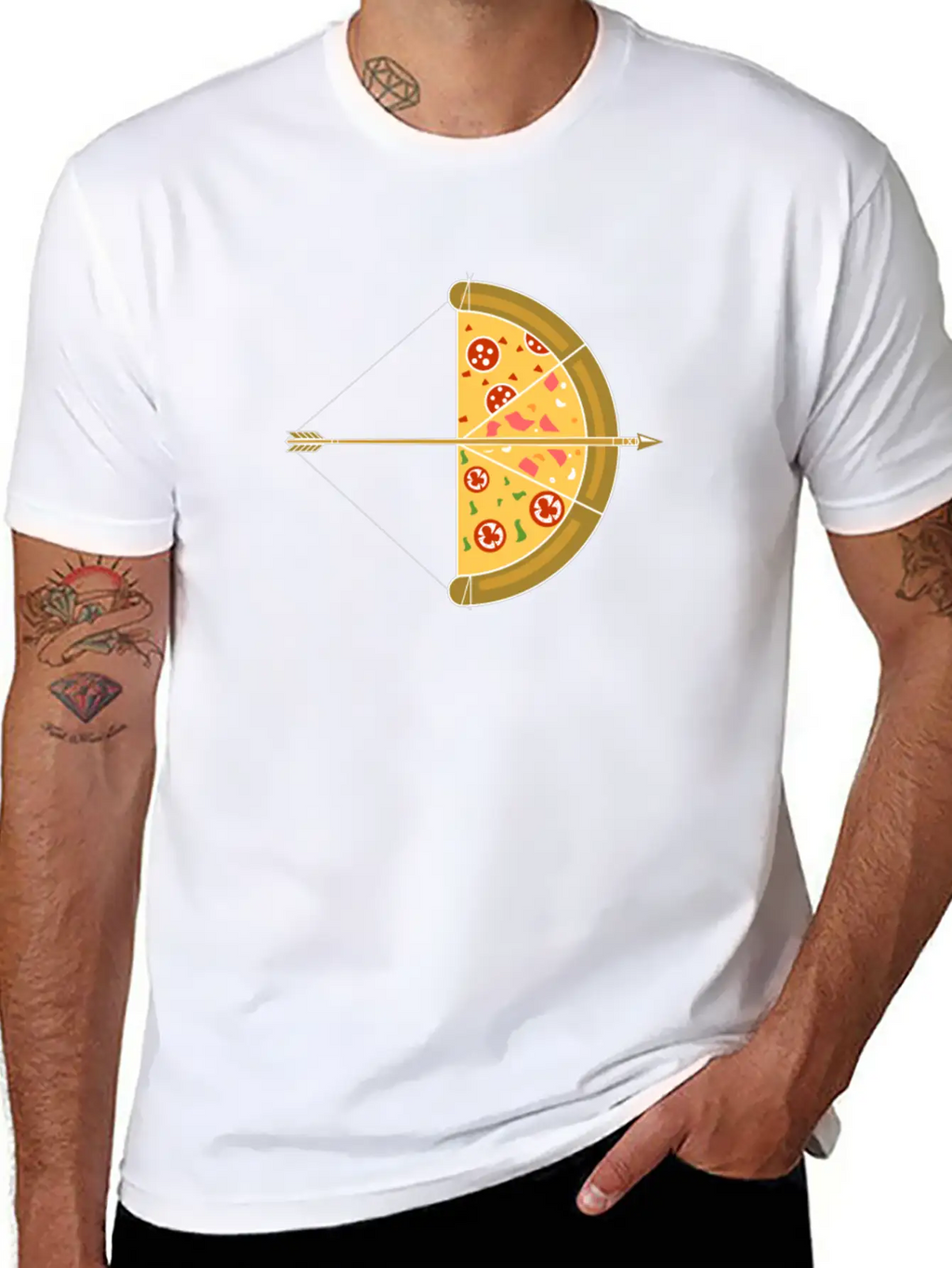 Arrow Pizza Basic Graphic T-Shirt – Daily Comfort In Soft Cotton