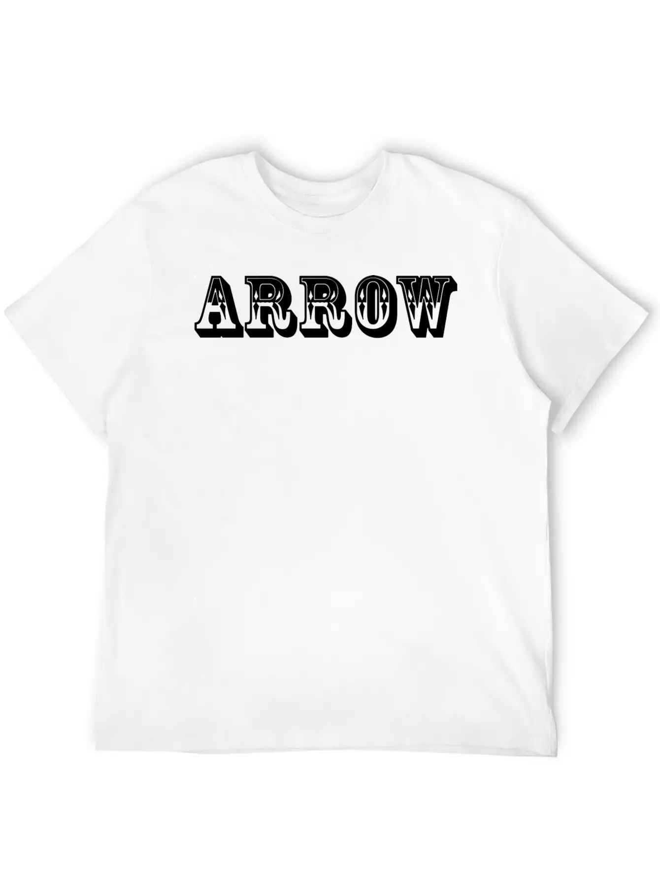 Arrow Text Design Relaxed Everyday Tee – Lightweight And Durable Cotton