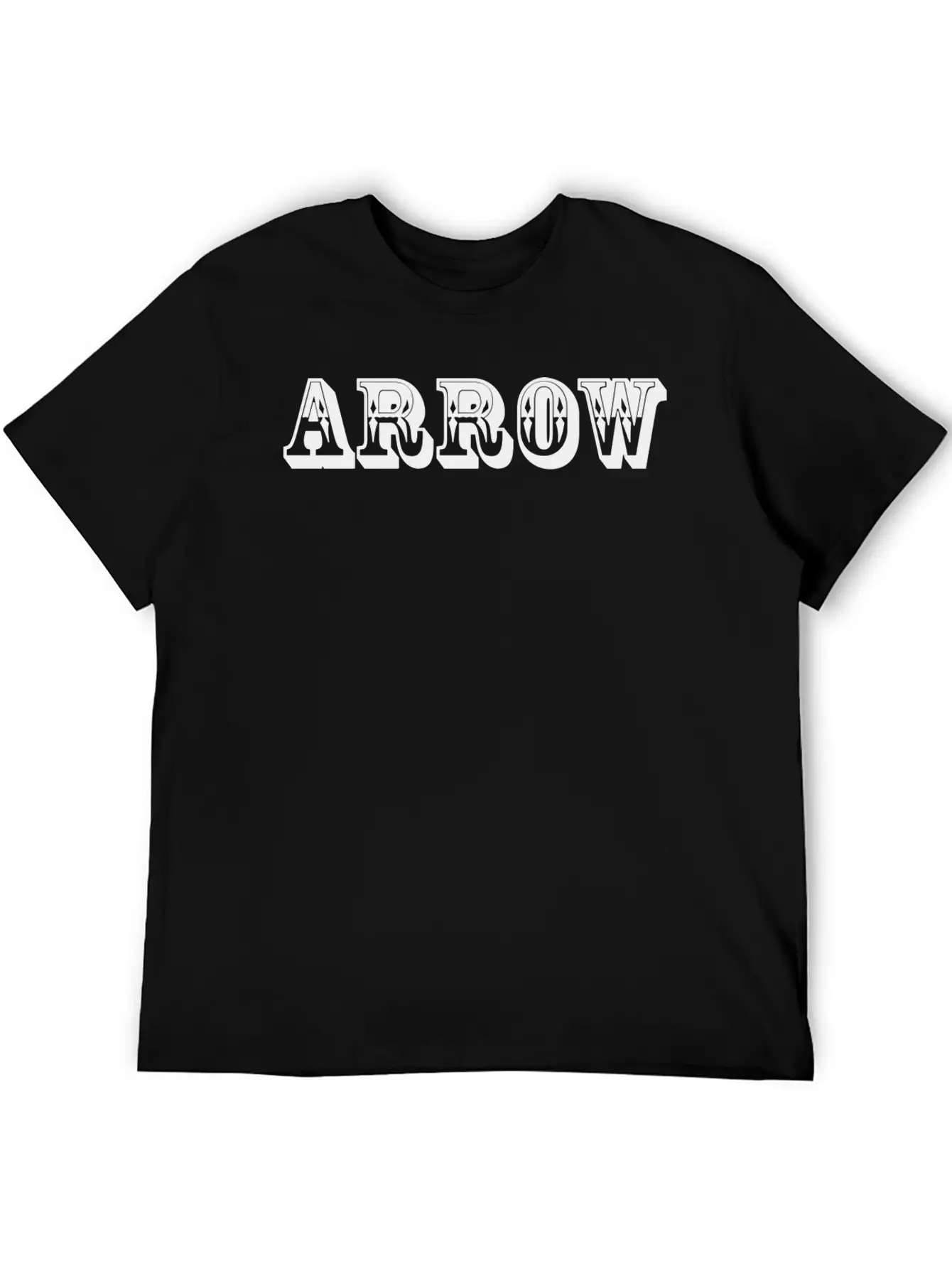 Arrow Text Design Relaxed Everyday Tee – Lightweight And Durable Cotton