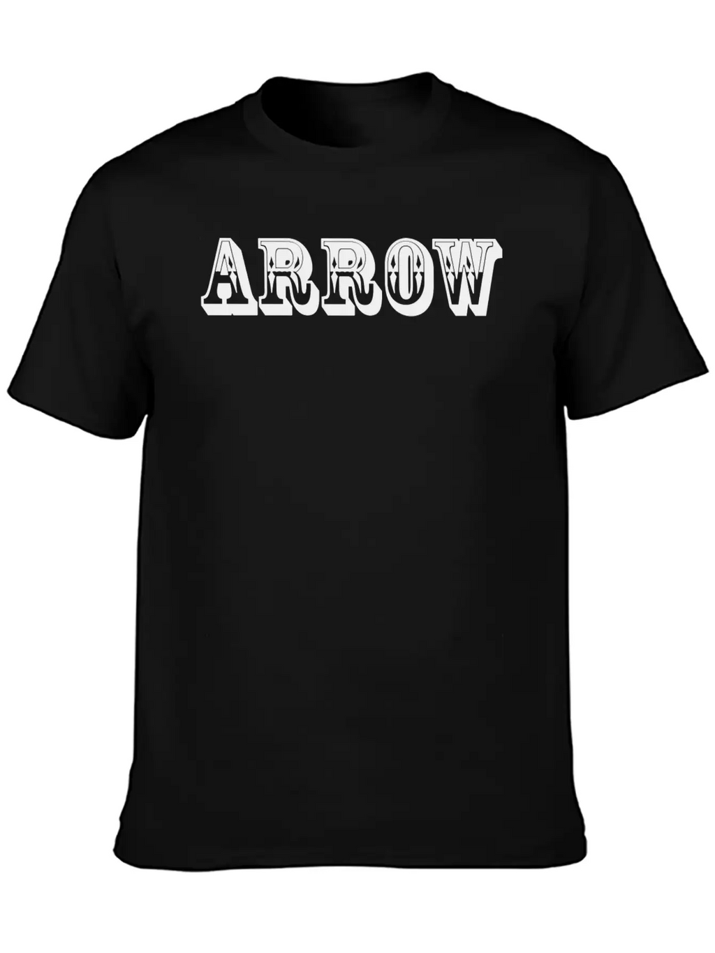 Arrow Text Design Relaxed Everyday Tee – Lightweight And Durable Cotton