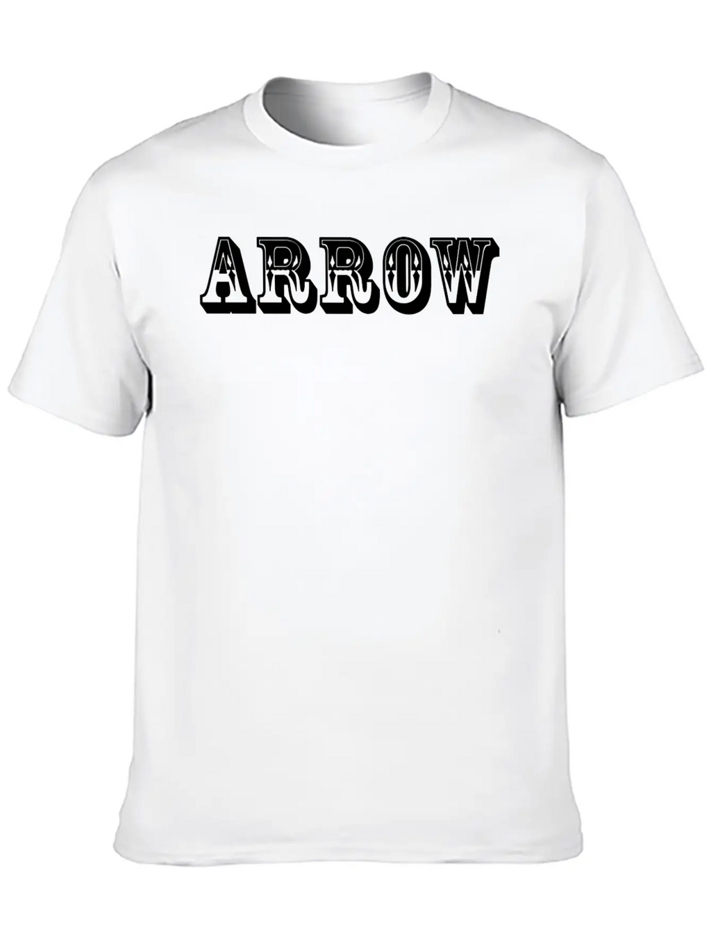 Arrow Text Design Relaxed Everyday Tee – Lightweight And Durable Cotton