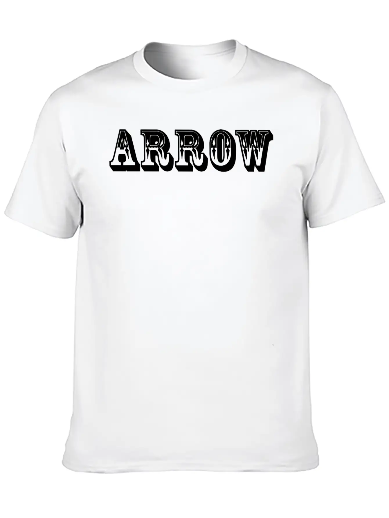 Arrow Text Design Relaxed Everyday Tee – Lightweight And Durable Cotton