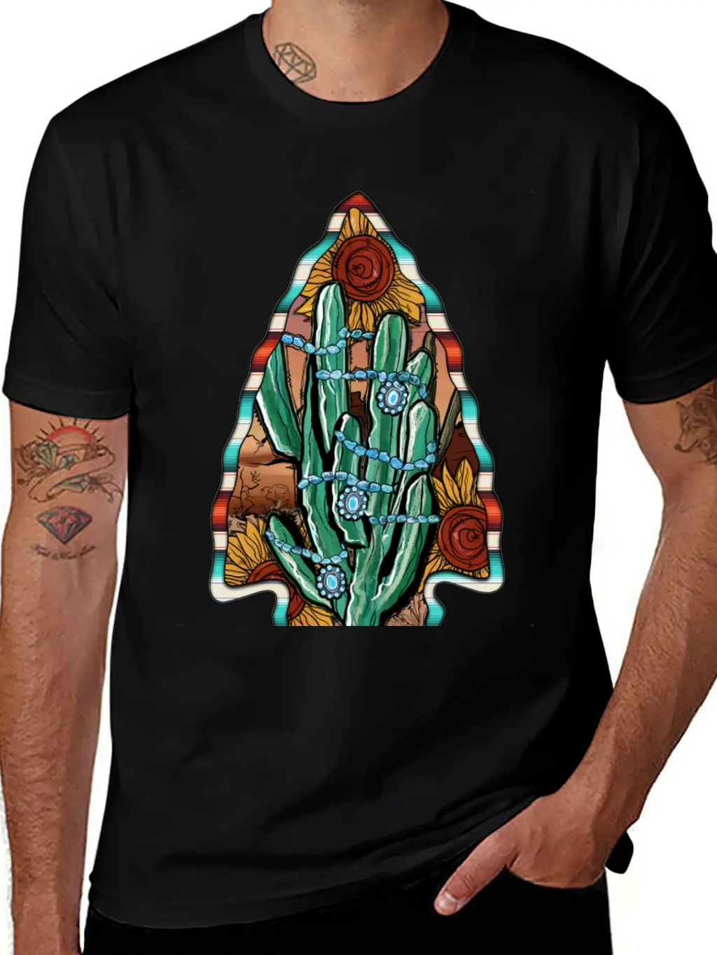 Arrowhead Cactus Classic Cotton Tee – Unisex Comfort For Any Season