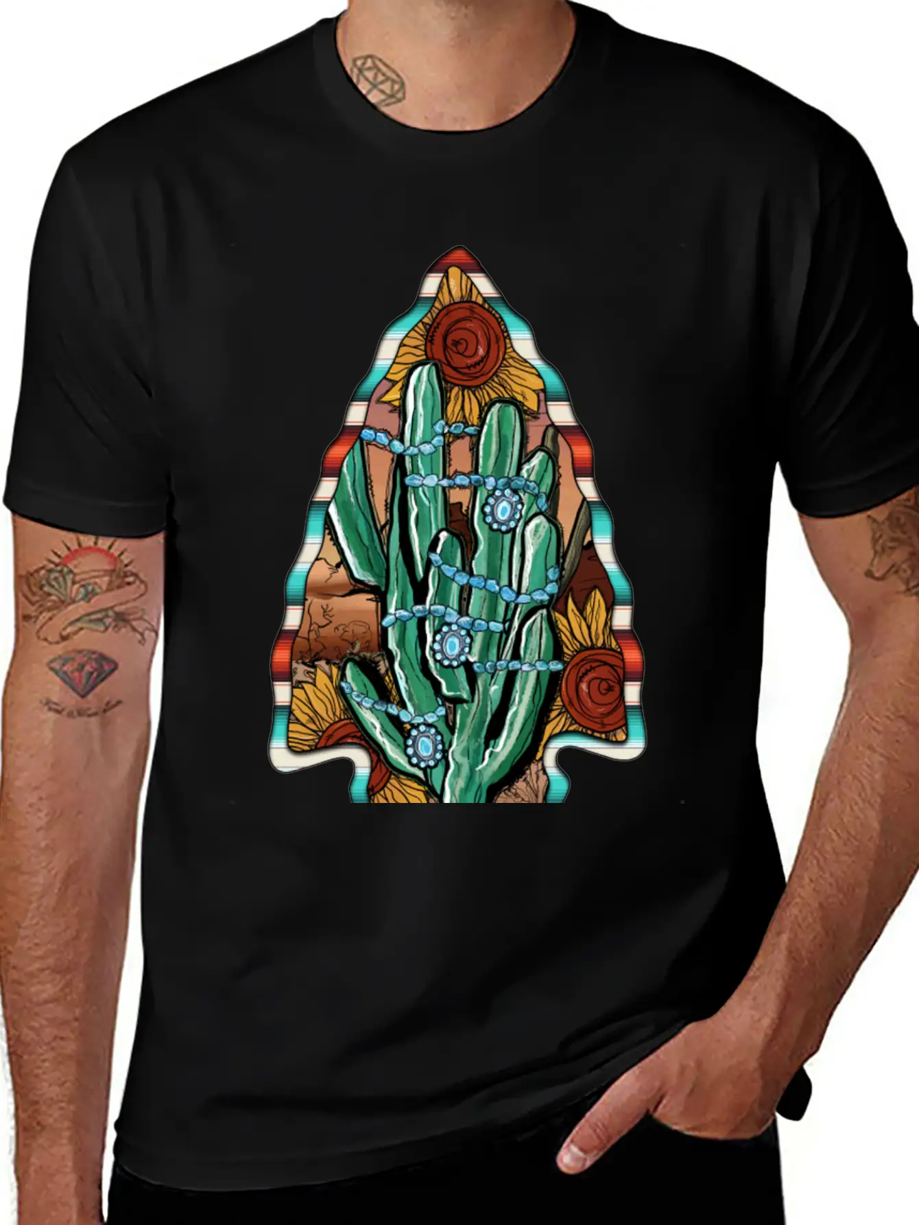 Arrowhead Cactus Classic Cotton Tee – Unisex Comfort For Any Season