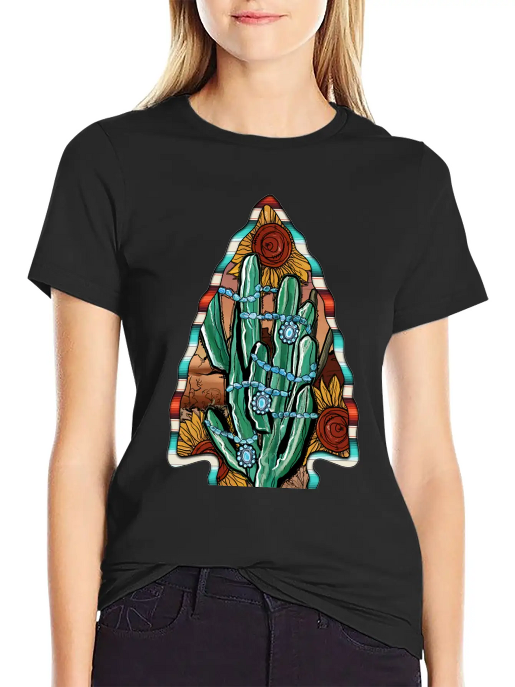 Arrowhead Cactus Classic Cotton Tee – Unisex Comfort For Any Season