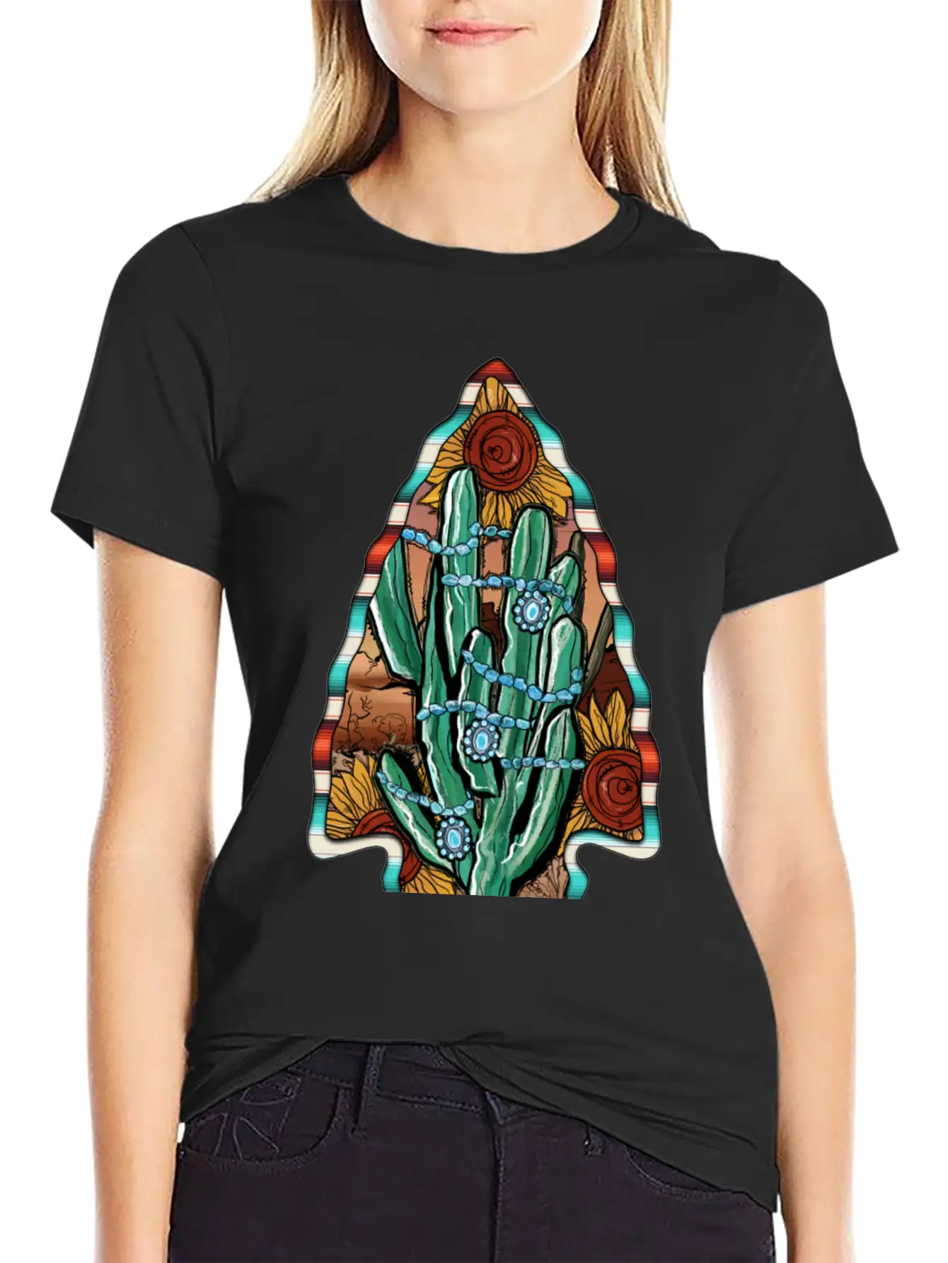 Arrowhead Cactus Classic Cotton Tee – Unisex Comfort For Any Season