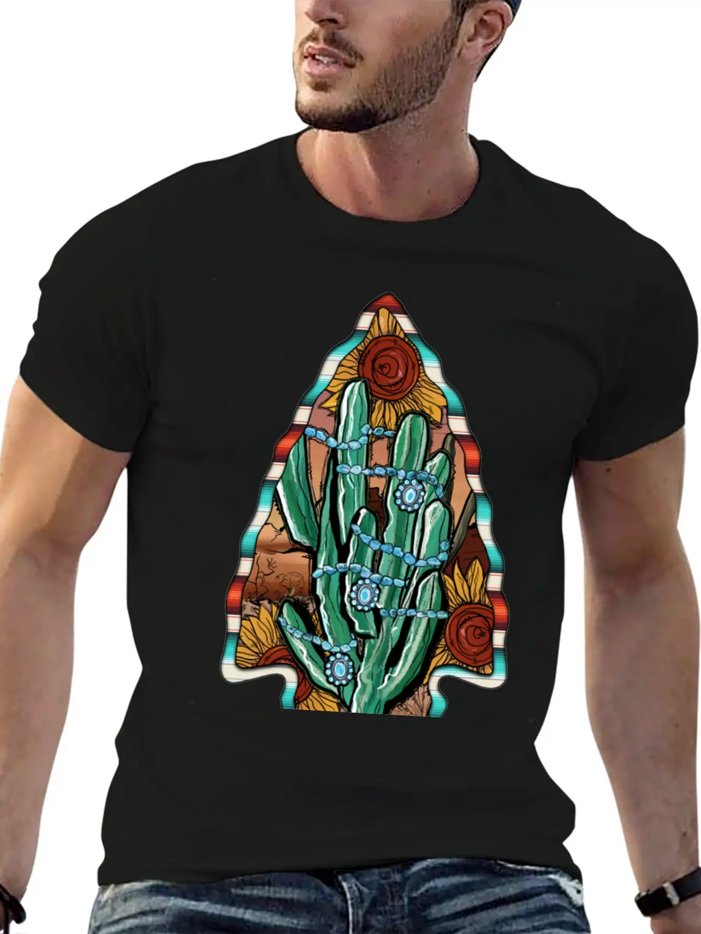 Arrowhead Cactus Classic Cotton Tee – Unisex Comfort For Any Season