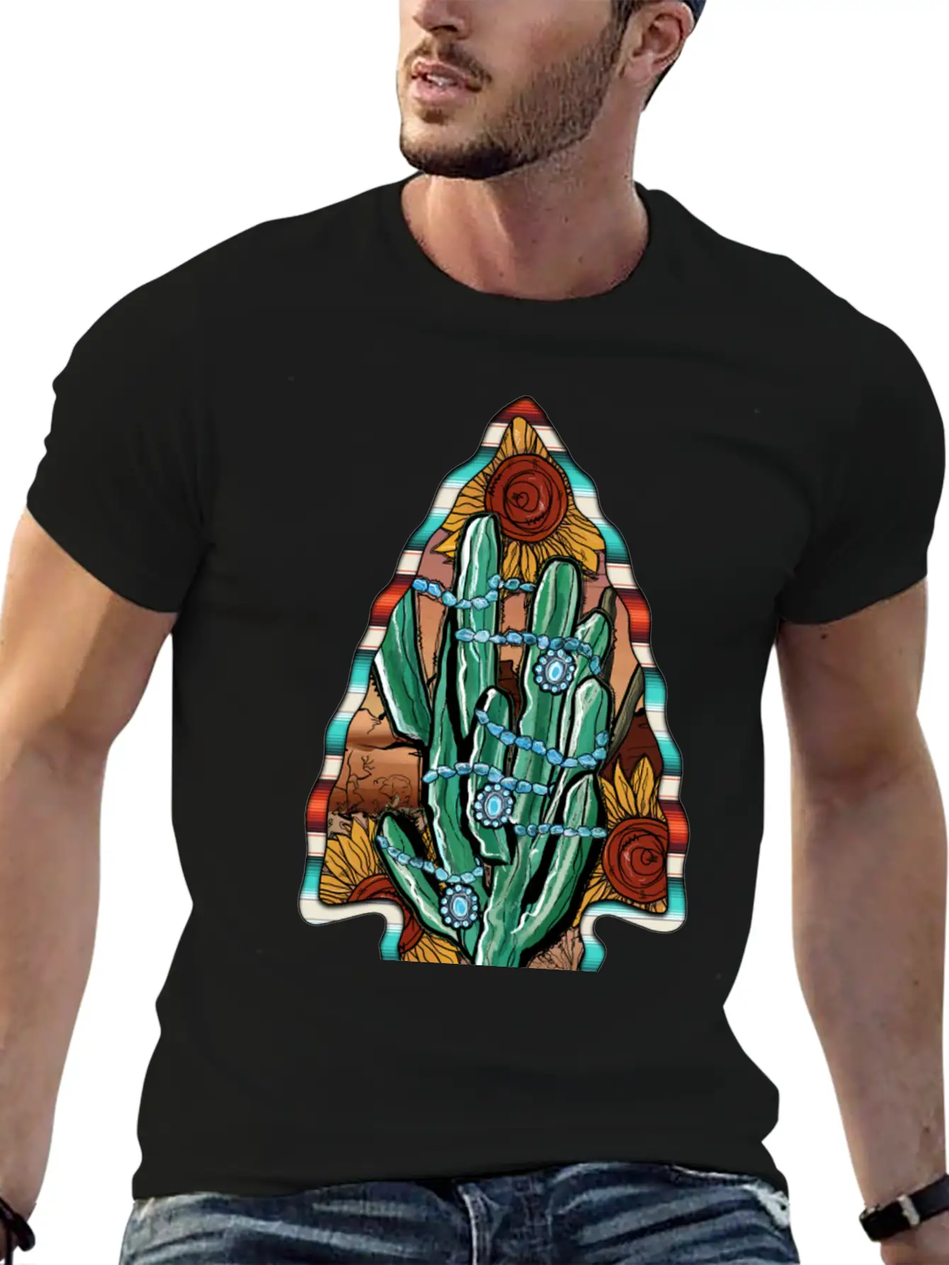 Arrowhead Cactus Classic Cotton Tee – Unisex Comfort For Any Season