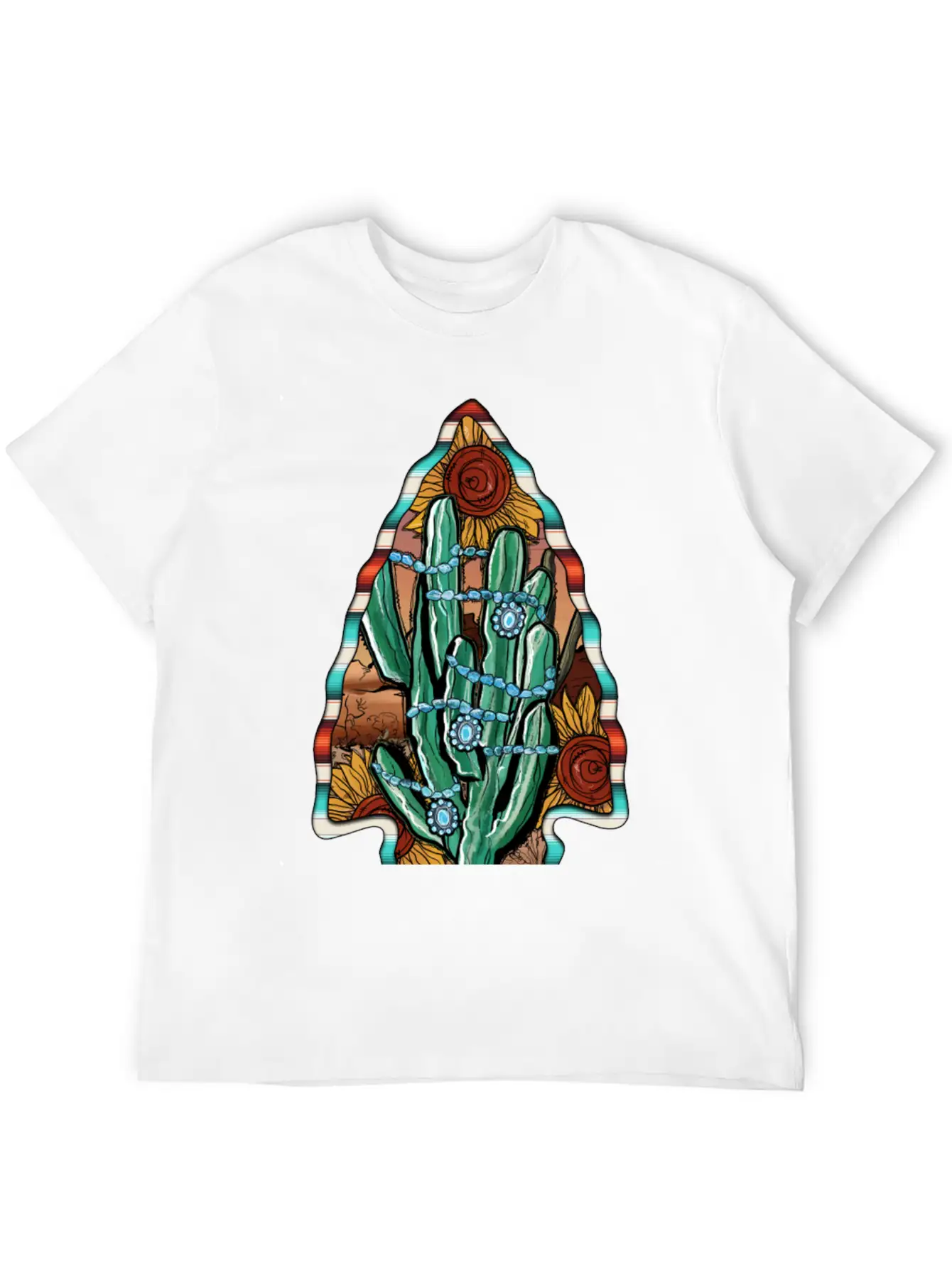 Arrowhead Cactus Classic Cotton Tee – Unisex Comfort For Any Season
