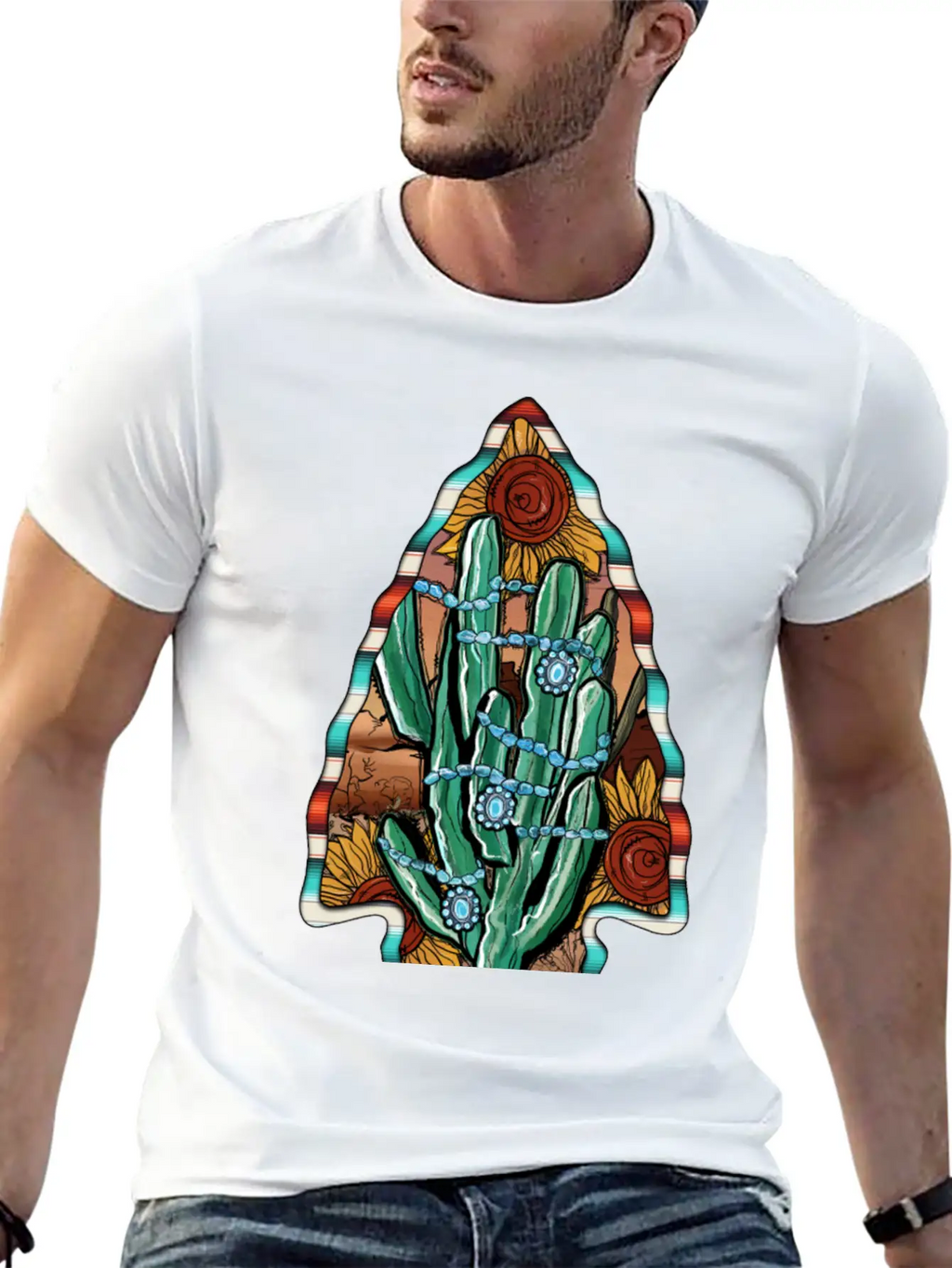 Arrowhead Cactus Classic Cotton Tee – Unisex Comfort For Any Season