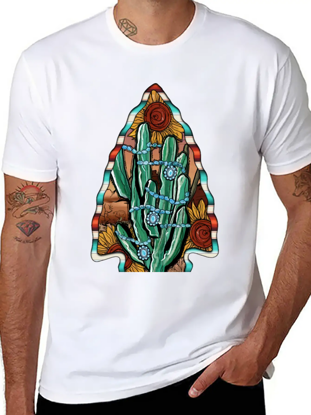 Arrowhead Cactus Classic Cotton Tee – Unisex Comfort For Any Season