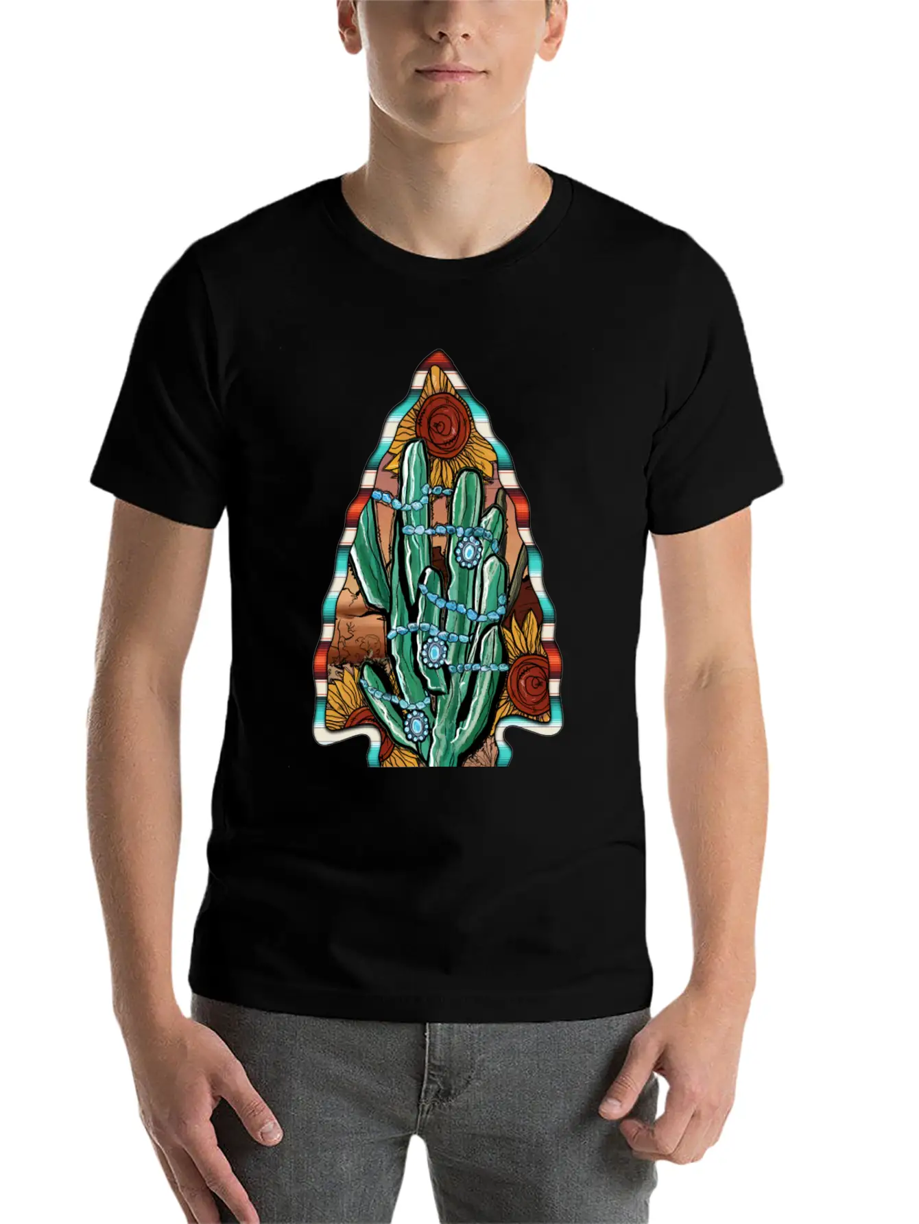 Arrowhead Cactus Classic Cotton Tee – Unisex Comfort For Any Season