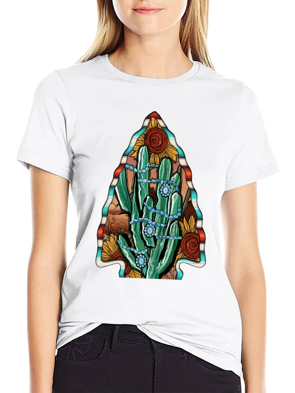 Arrowhead Cactus Classic Cotton Tee – Unisex Comfort For Any Season
