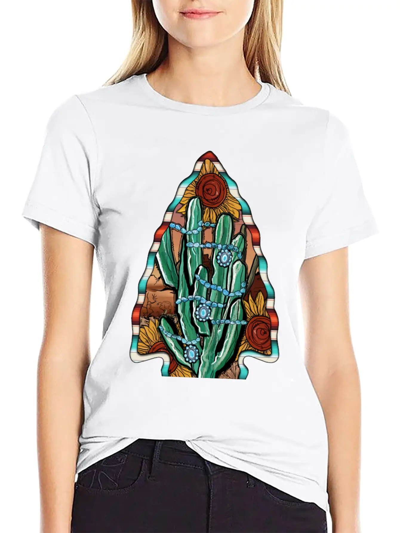Arrowhead Cactus Classic Cotton Tee – Unisex Comfort For Any Season