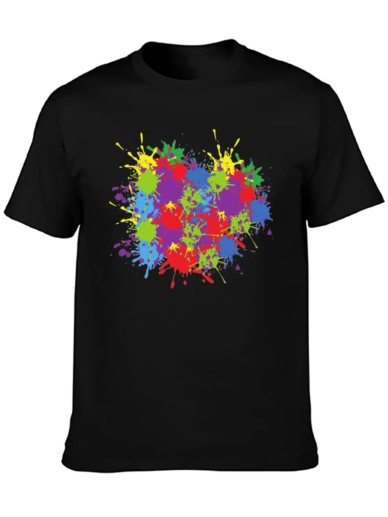 Art Colour Splash Colourful Colour Abstract Form Unisex Casual T-Shirt – Clean Design For Daily Comfort