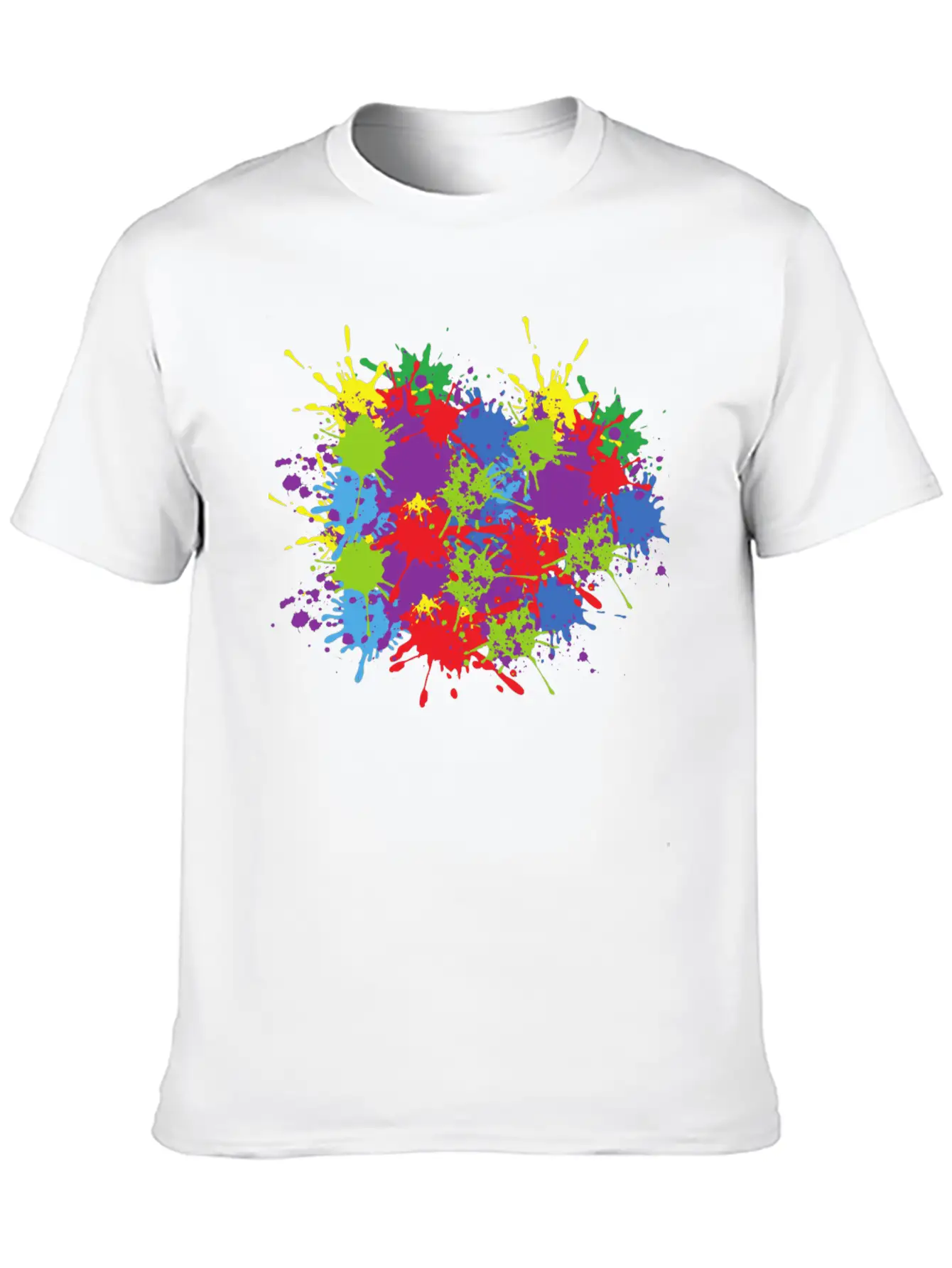 Art Colour Splash Colourful Colour Abstract Form Unisex Casual T-Shirt – Clean Design For Daily Comfort