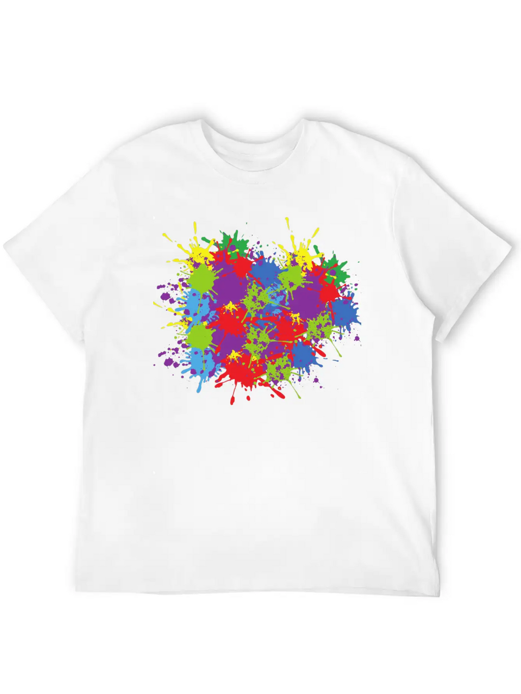 Art Colour Splash Colourful Colour Abstract Form Unisex Casual T-Shirt – Clean Design For Daily Comfort