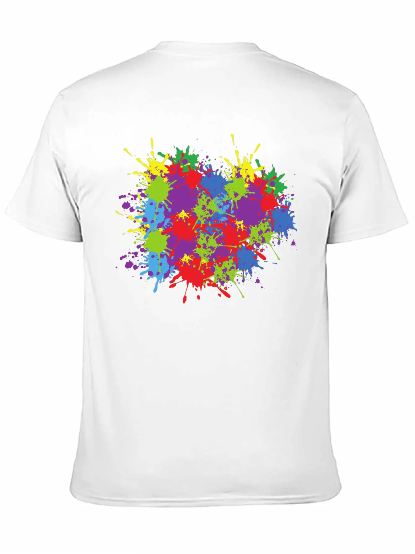 Art Colour Splash Colourful Colour Abstract Form Unisex Casual T-Shirt – Clean Design For Daily Comfort