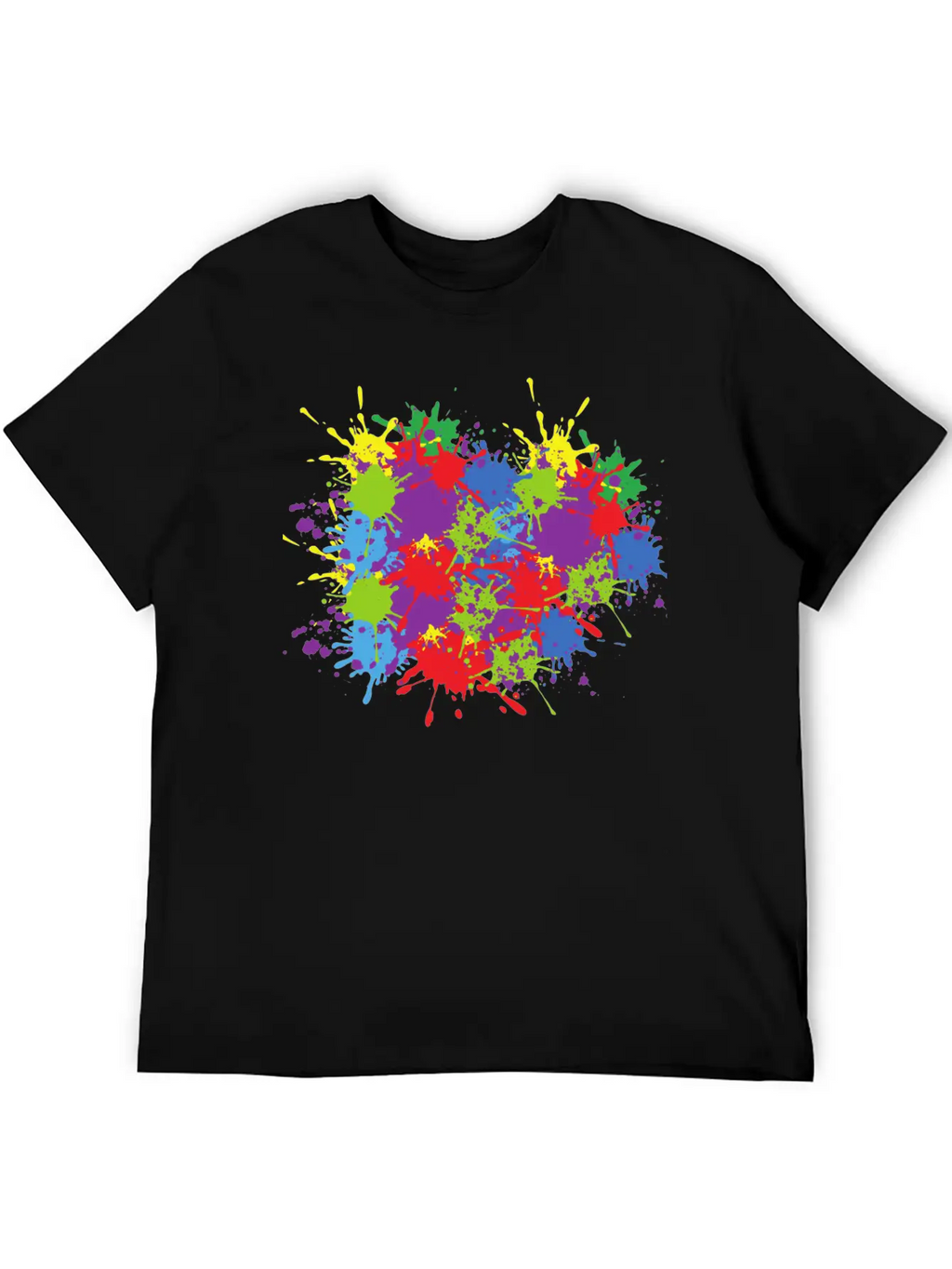 Art Colour Splash Colourful Colour Abstract Form Unisex Casual T-Shirt – Clean Design For Daily Comfort