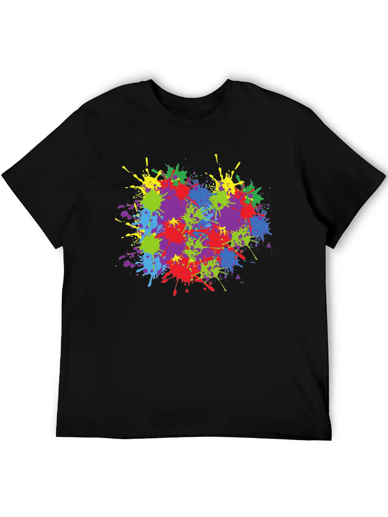 Art Colour Splash Colourful Colour Abstract Form Unisex Casual T-Shirt – Clean Design For Daily Comfort