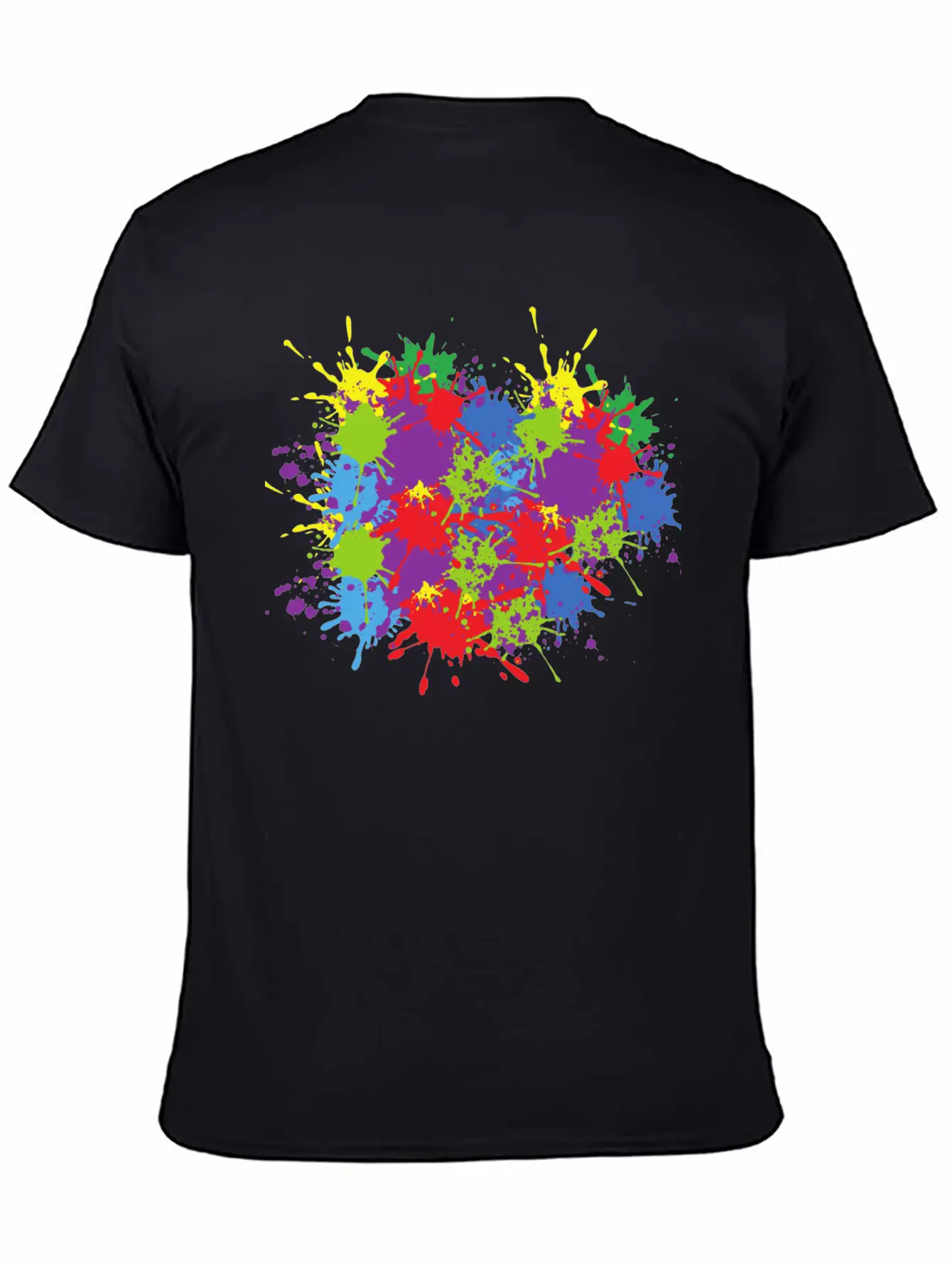 Art Colour Splash Colourful Colour Abstract Form Unisex Casual T-Shirt – Clean Design For Daily Comfort