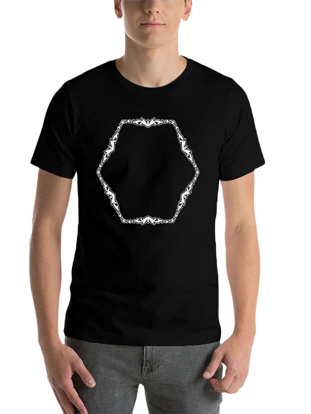 Art Deco Frame 3 Classic Cotton Tee – Unisex Comfort For Any Season