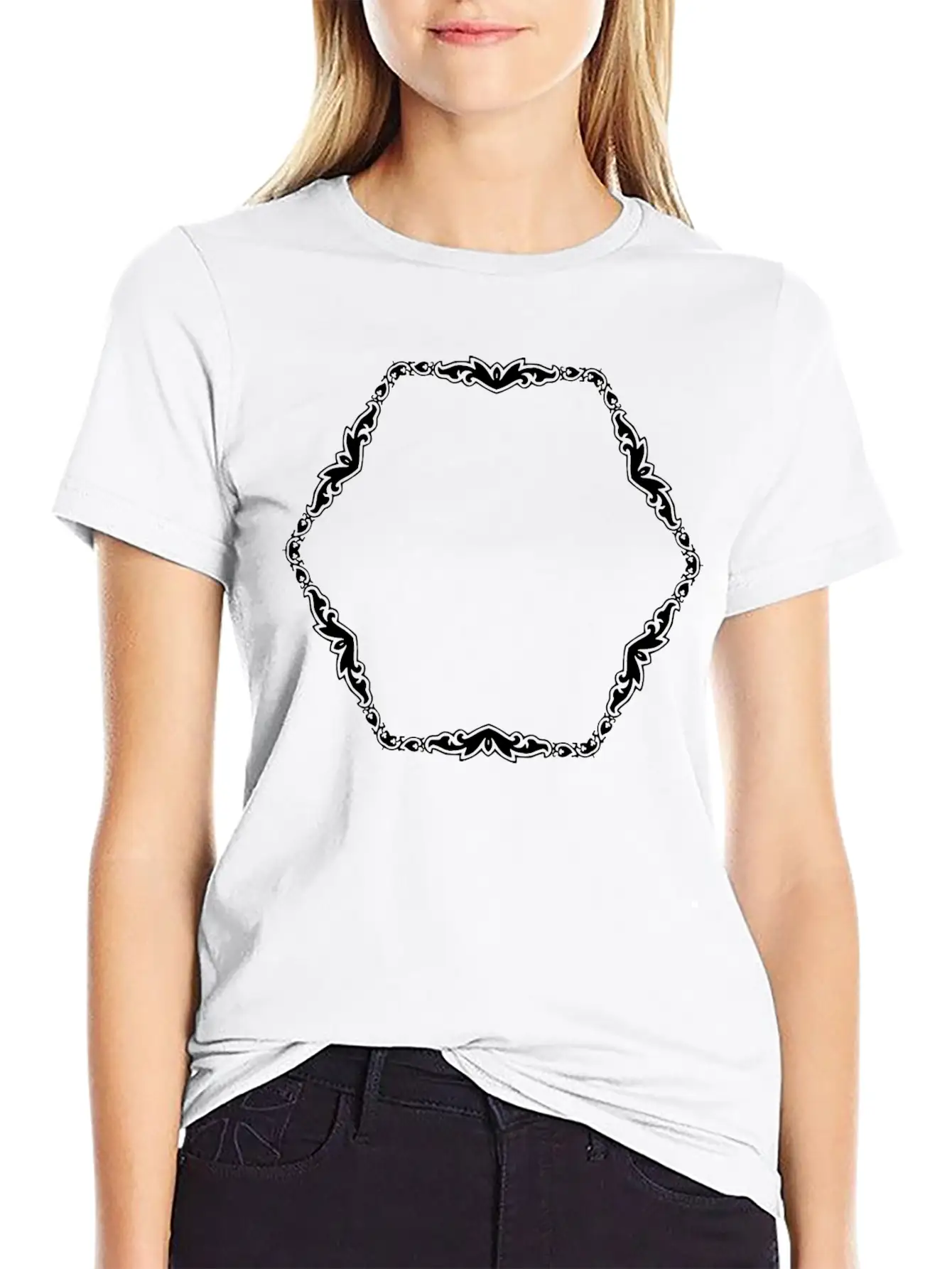 Art Deco Frame 3 Classic Cotton Tee – Unisex Comfort For Any Season