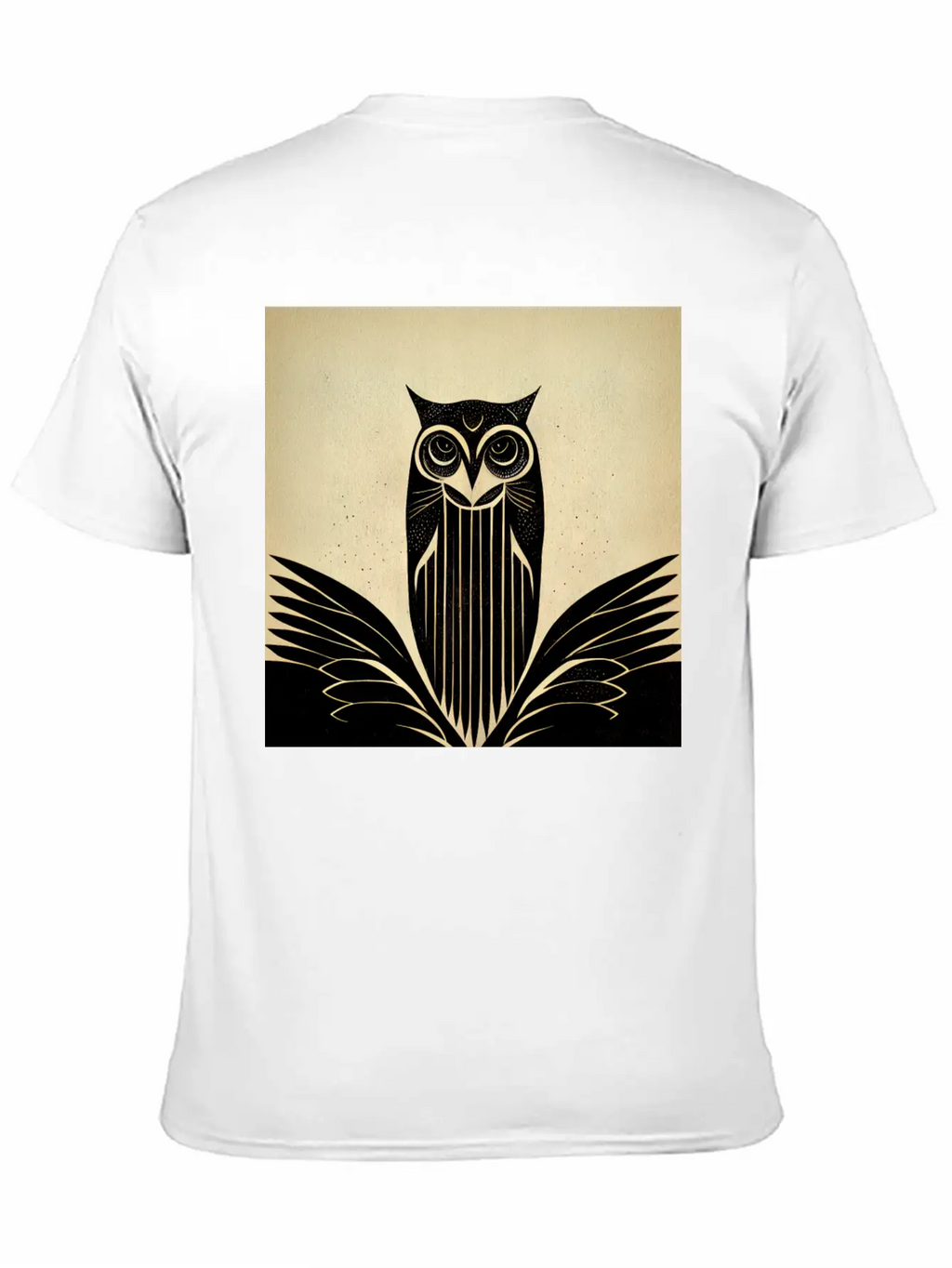 Art Deco Owl - Bird Design Unisex Casual T-Shirt – Clean Design For Daily Comfort