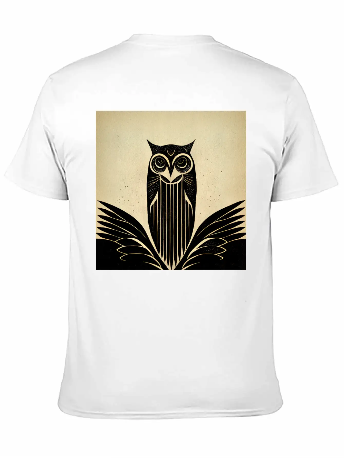 Art Deco Owl - Bird Design Unisex Casual T-Shirt – Clean Design For Daily Comfort