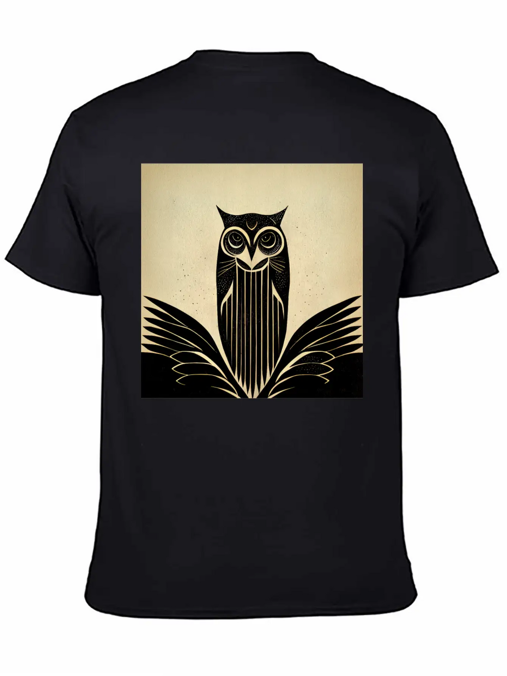 Art Deco Owl - Bird Design Unisex Casual T-Shirt – Clean Design For Daily Comfort
