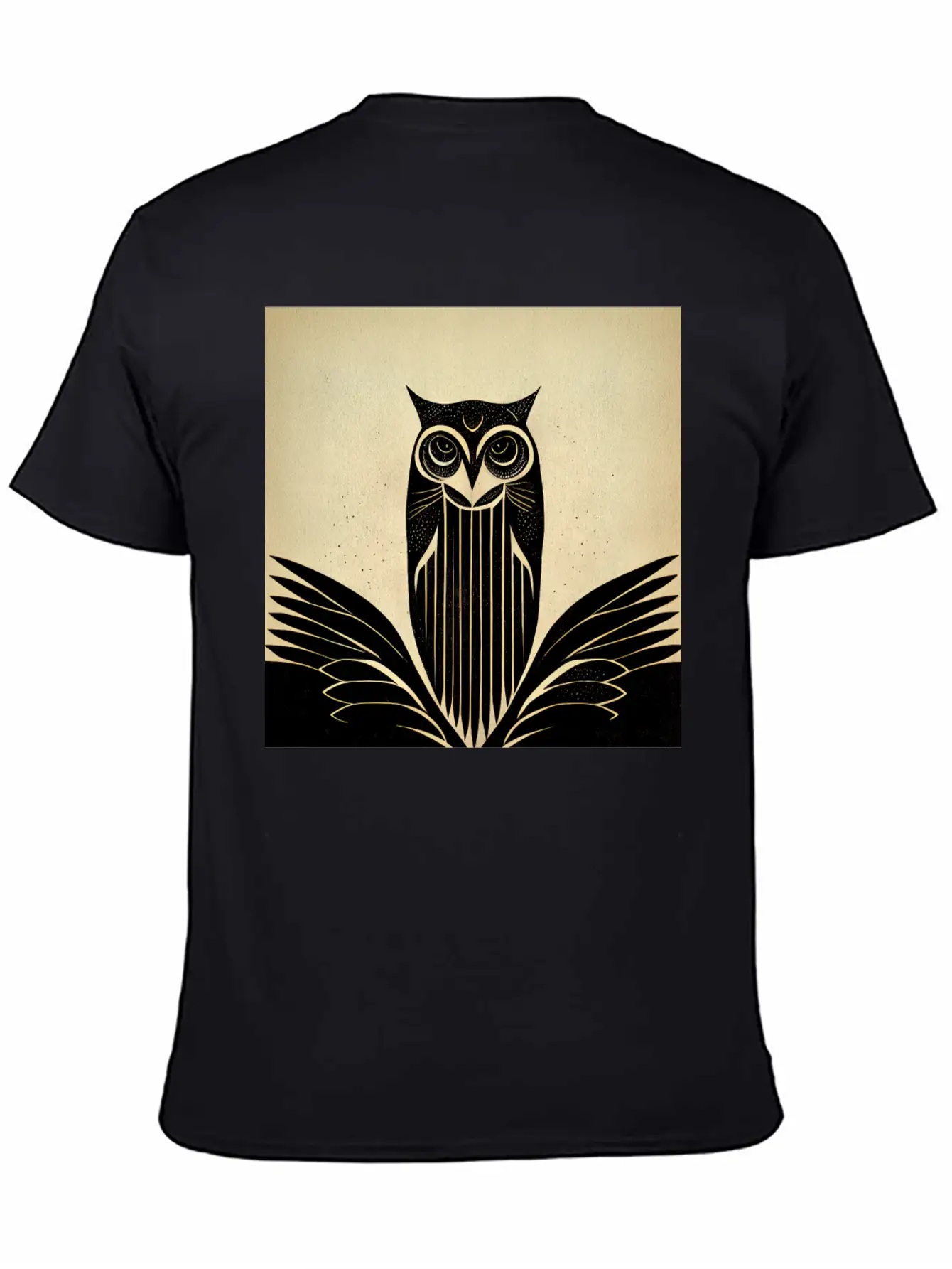 Art Deco Owl - Bird Design Unisex Casual T-Shirt – Clean Design For Daily Comfort