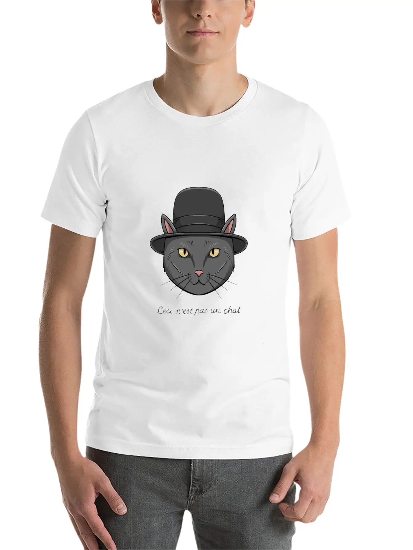 Art History Fine Arts Surrealism Cat For An Art Basic Graphic T-Shirt – Daily Comfort In Soft Cotton