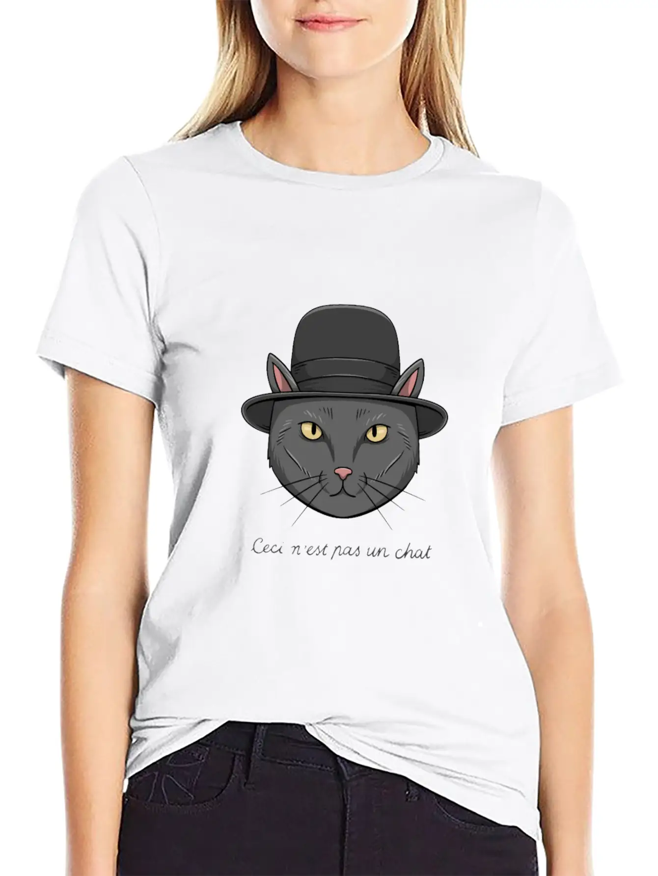 Art History Fine Arts Surrealism Cat For An Art Basic Graphic T-Shirt – Daily Comfort In Soft Cotton