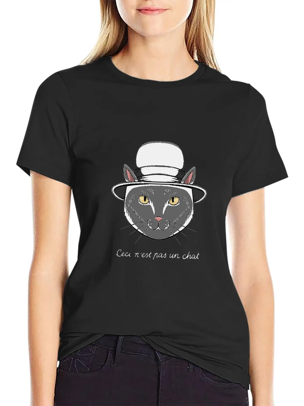 Art History Fine Arts Surrealism Cat For An Art Basic Graphic T-Shirt – Daily Comfort In Soft Cotton