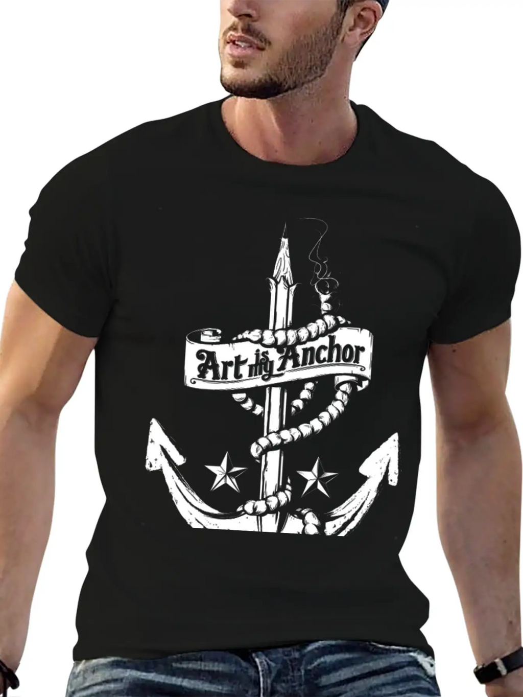 Art Is My Anchor Breathable Graphic T-Shirt – Perfect For Casual Days