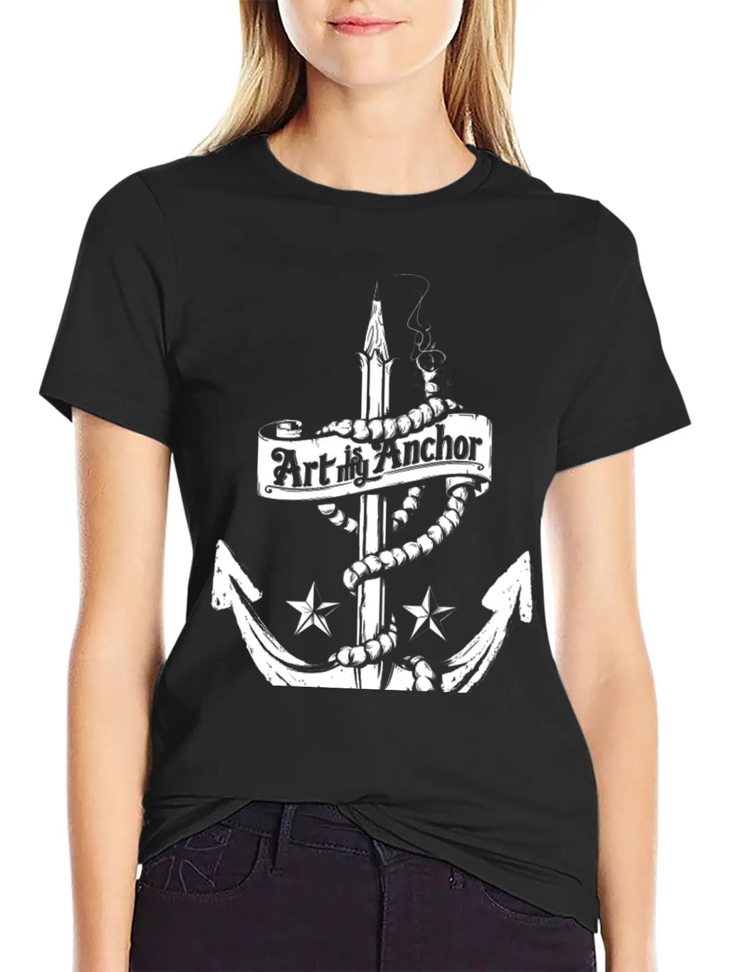 Art Is My Anchor Breathable Graphic T-Shirt – Perfect For Casual Days