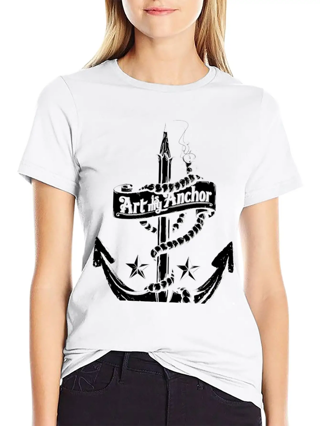 Art Is My Anchor Breathable Graphic T-Shirt – Perfect For Casual Days