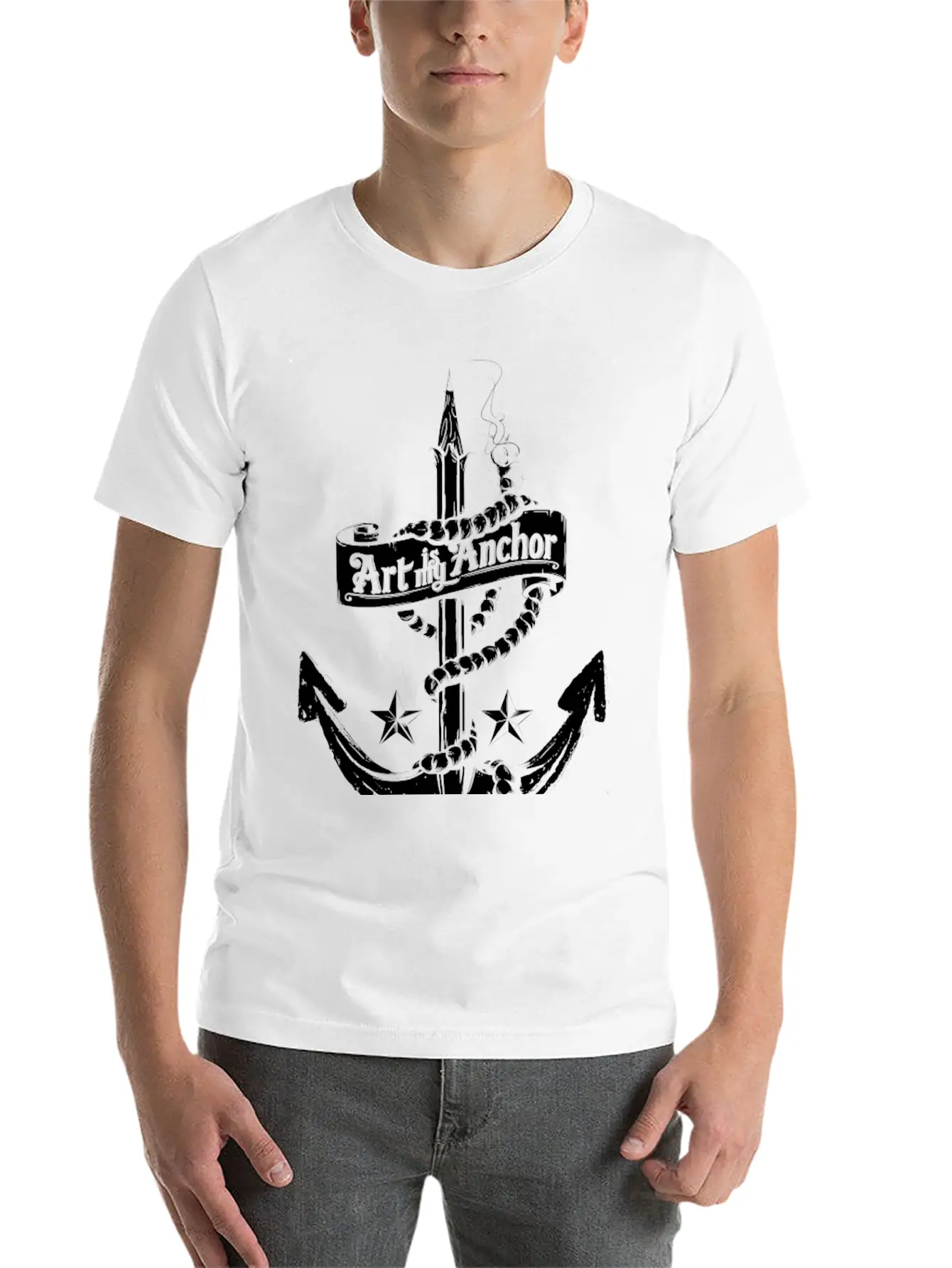 Art Is My Anchor Breathable Graphic T-Shirt – Perfect For Casual Days