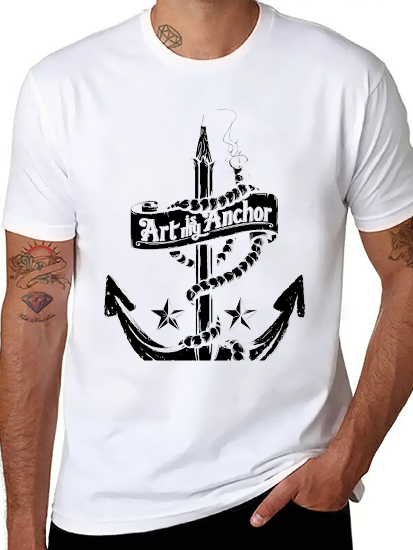 Art Is My Anchor Breathable Graphic T-Shirt – Perfect For Casual Days