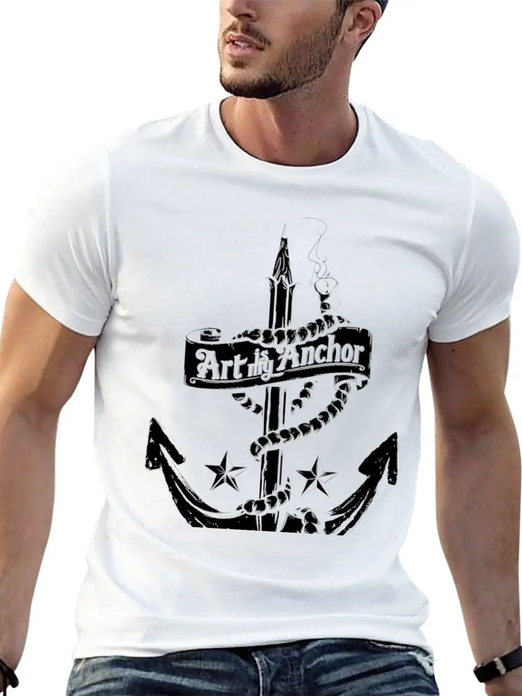 Art Is My Anchor Breathable Graphic T-Shirt – Perfect For Casual Days