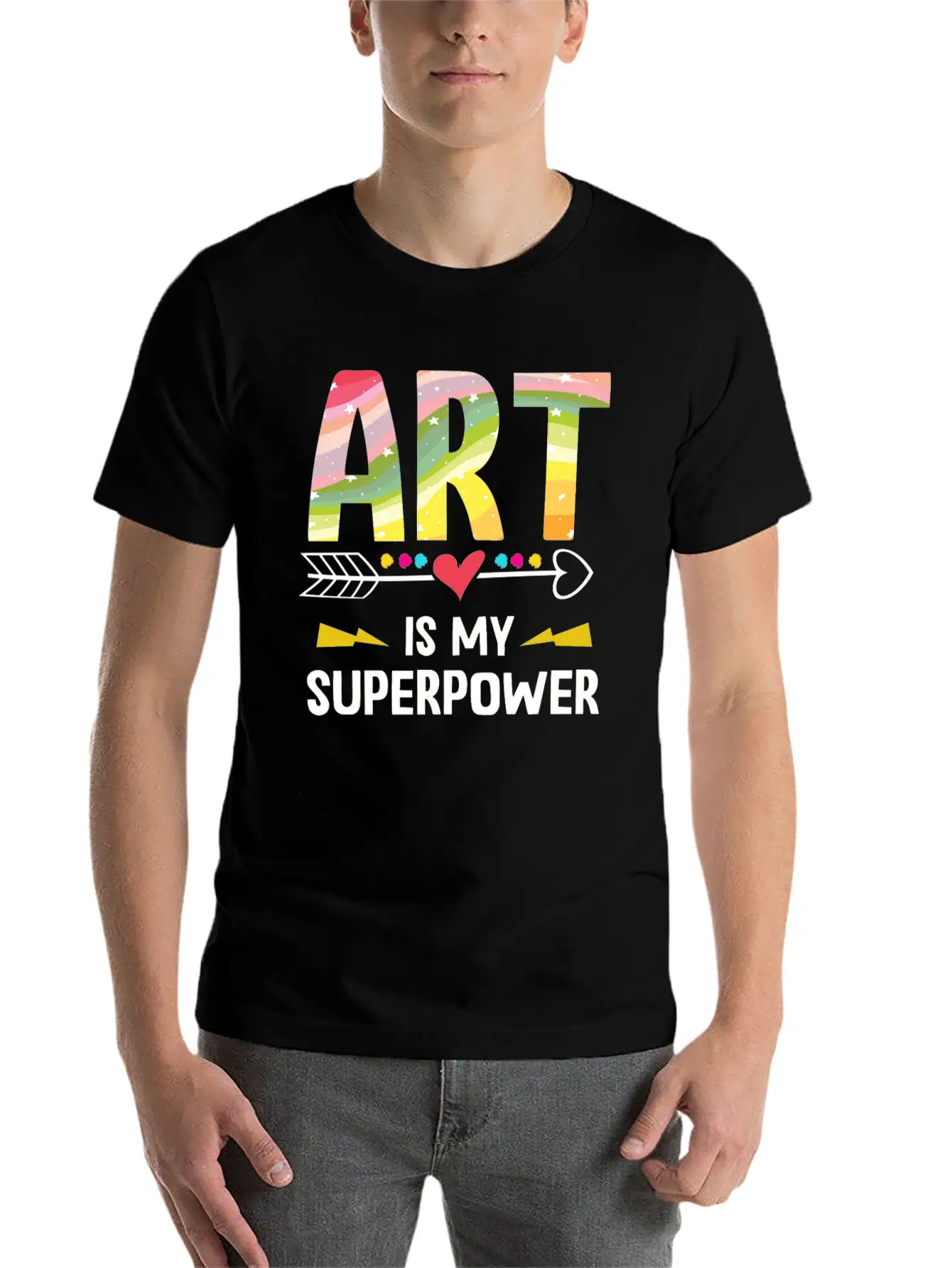 Art Is My Superpower Essential Cotton Tee For Daily Outfits – Unisex Style