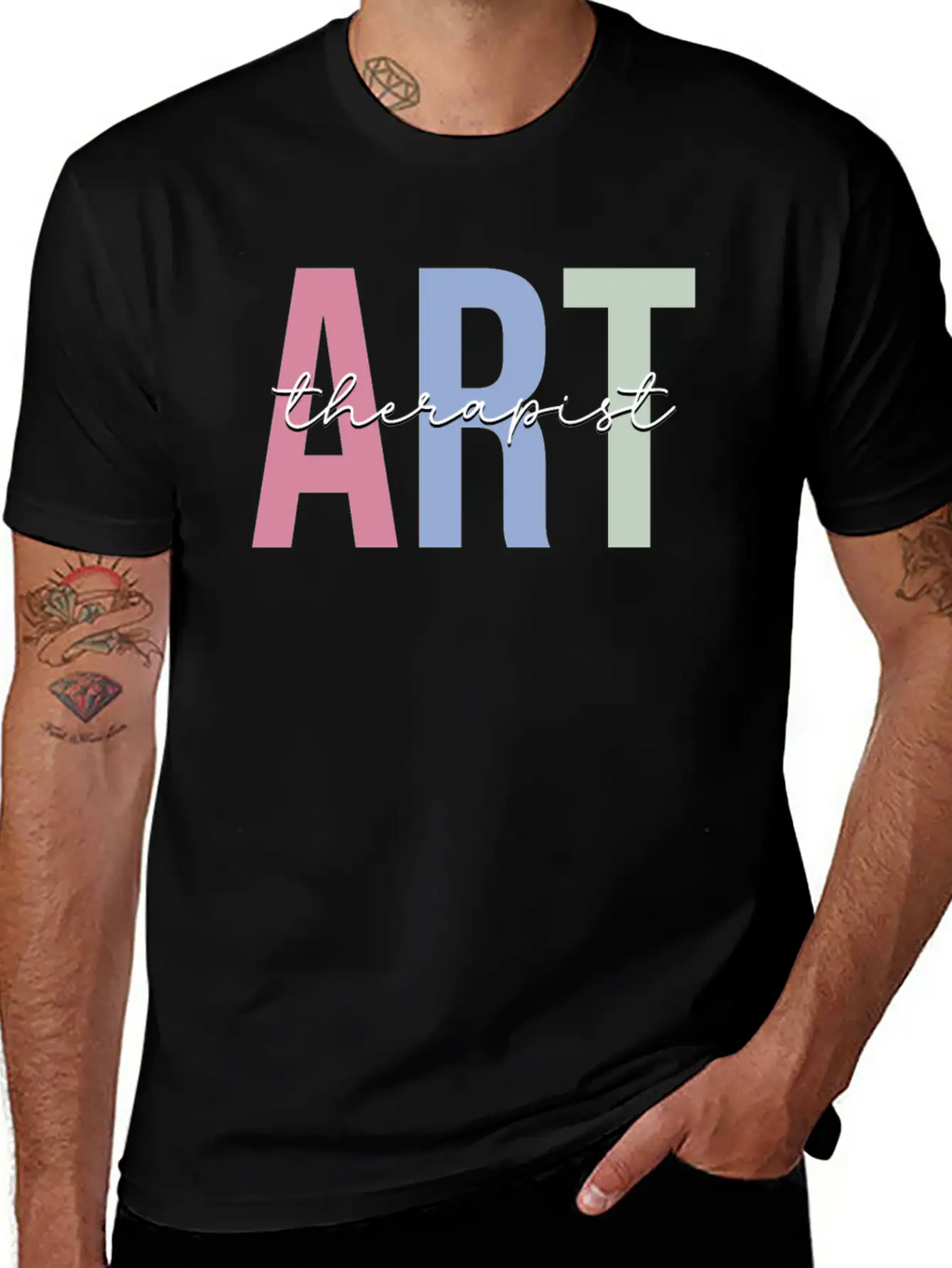 Art Therapy Art Teacher Basic Graphic T-Shirt – Daily Comfort In Soft Cotton