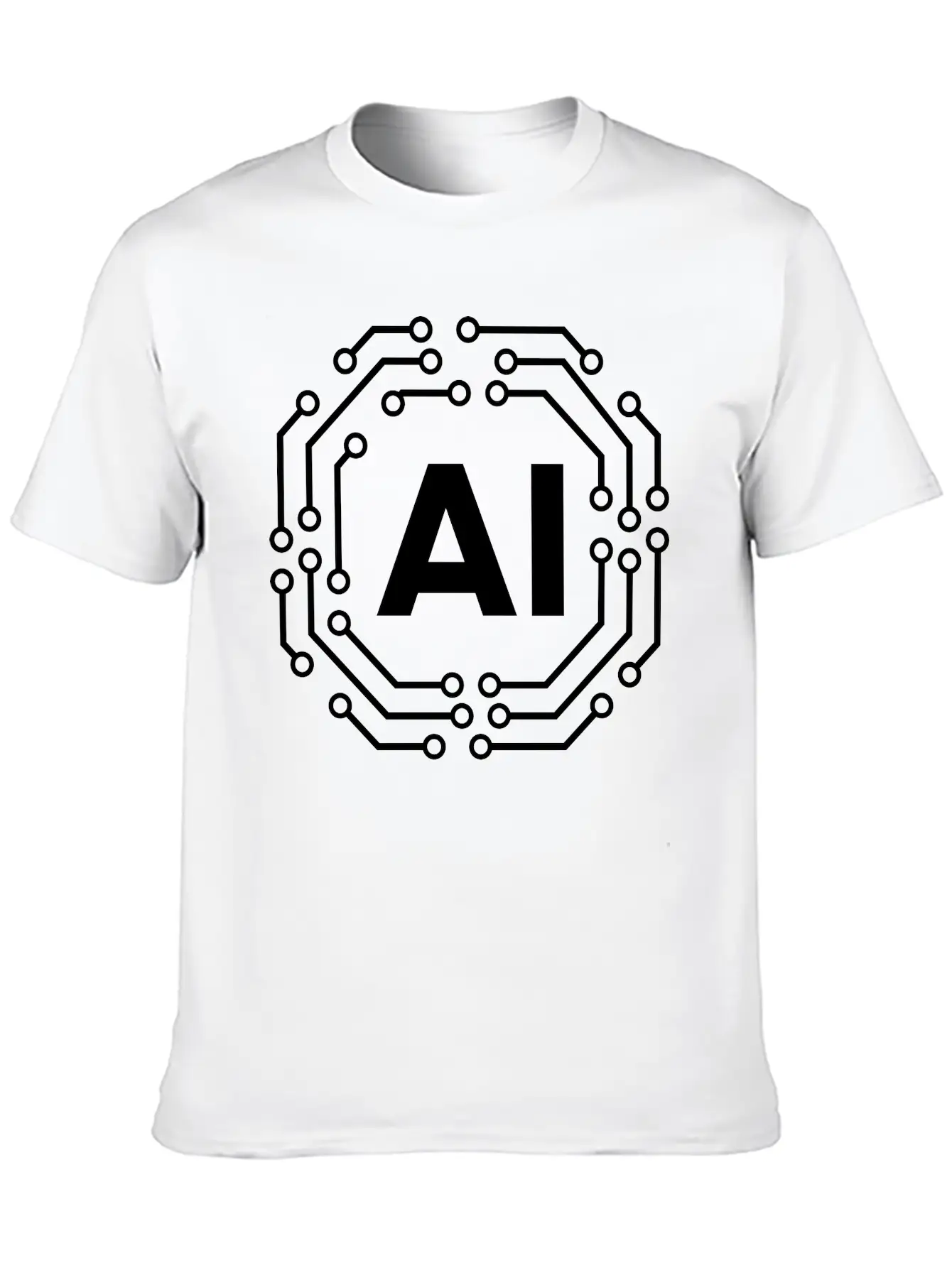Artificial Intelligence Icon Badge AI Icon Badge Stylish Everyday T-Shirt – Unisex Basic Cotton Tee