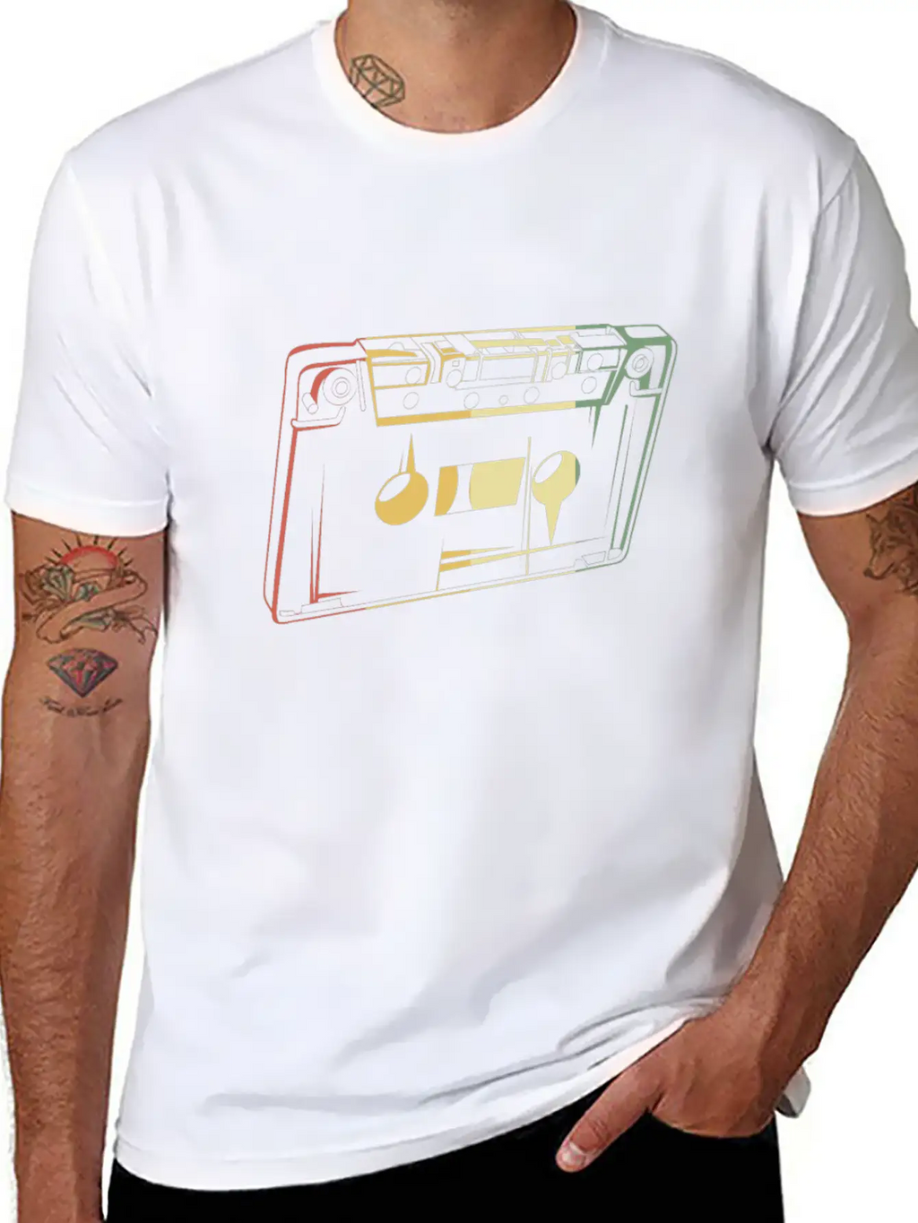 Artistic Retro Mixtape Vintage Cassette Tape 80s Relaxed Everyday Tee – Lightweight And Durable Cotton