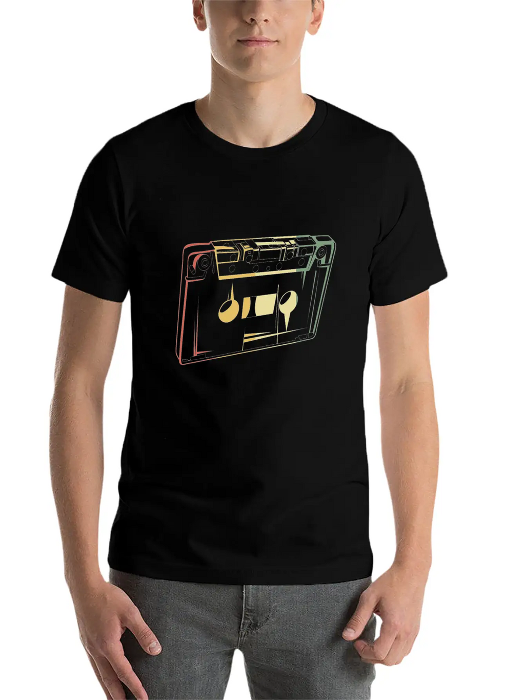 Artistic Retro Mixtape Vintage Cassette Tape 80s Relaxed Everyday Tee – Lightweight And Durable Cotton