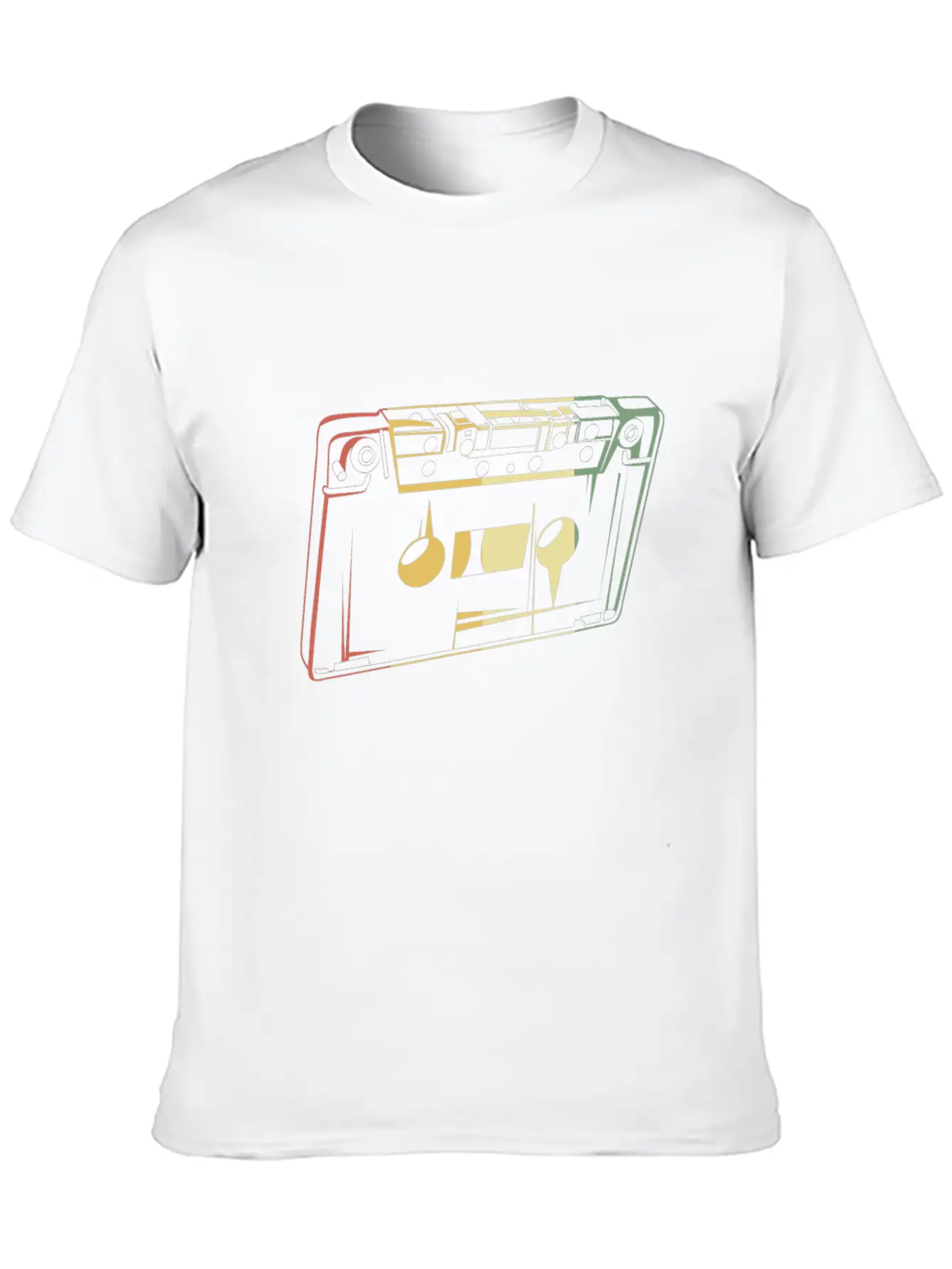 Artistic Retro Mixtape Vintage Cassette Tape 80s Relaxed Everyday Tee – Lightweight And Durable Cotton