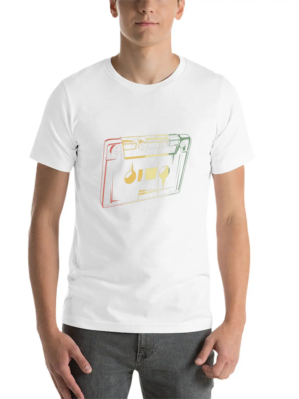 Artistic Retro Mixtape Vintage Cassette Tape 80s Relaxed Everyday Tee – Lightweight And Durable Cotton