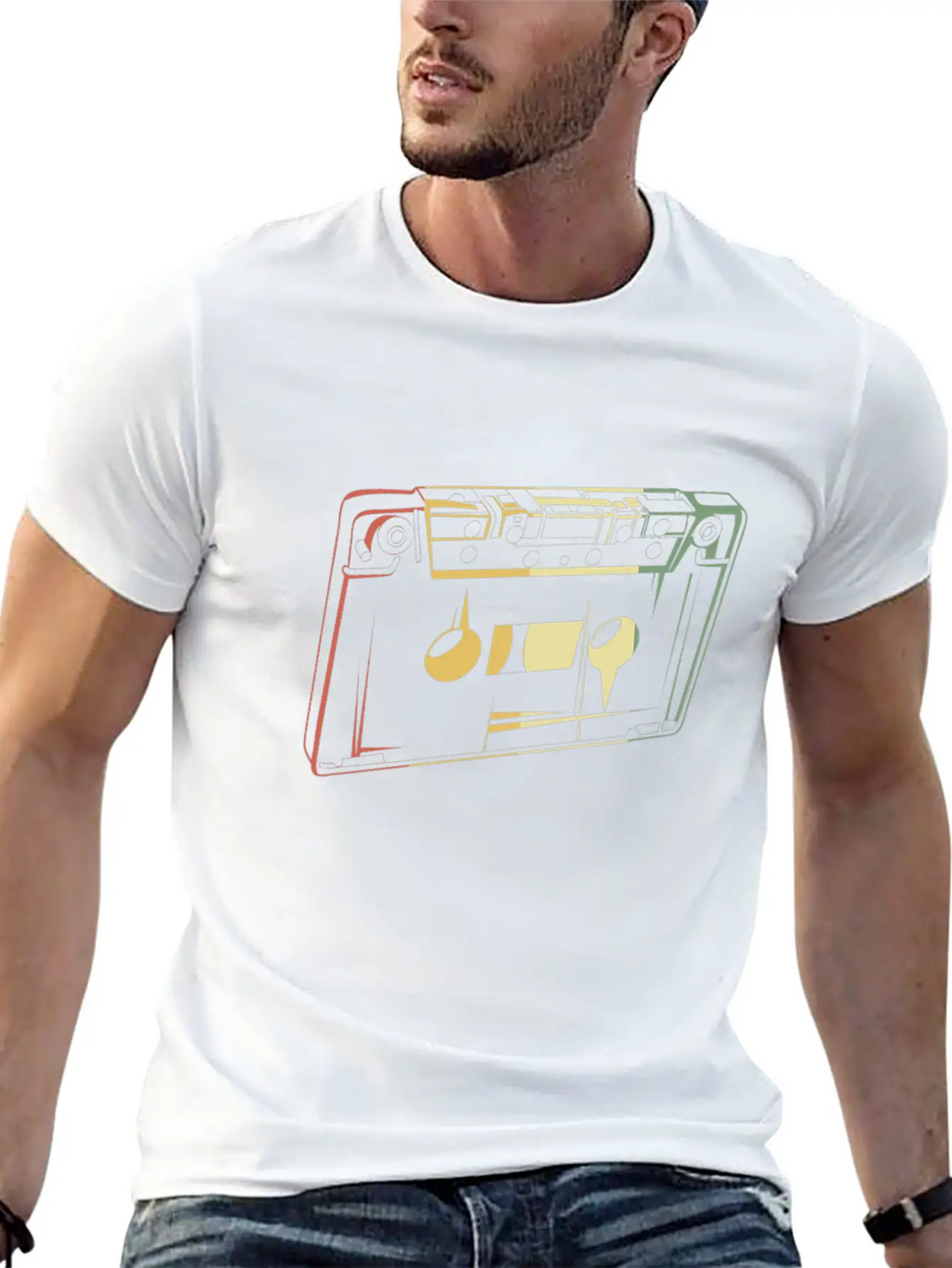 Artistic Retro Mixtape Vintage Cassette Tape 80s Relaxed Everyday Tee – Lightweight And Durable Cotton