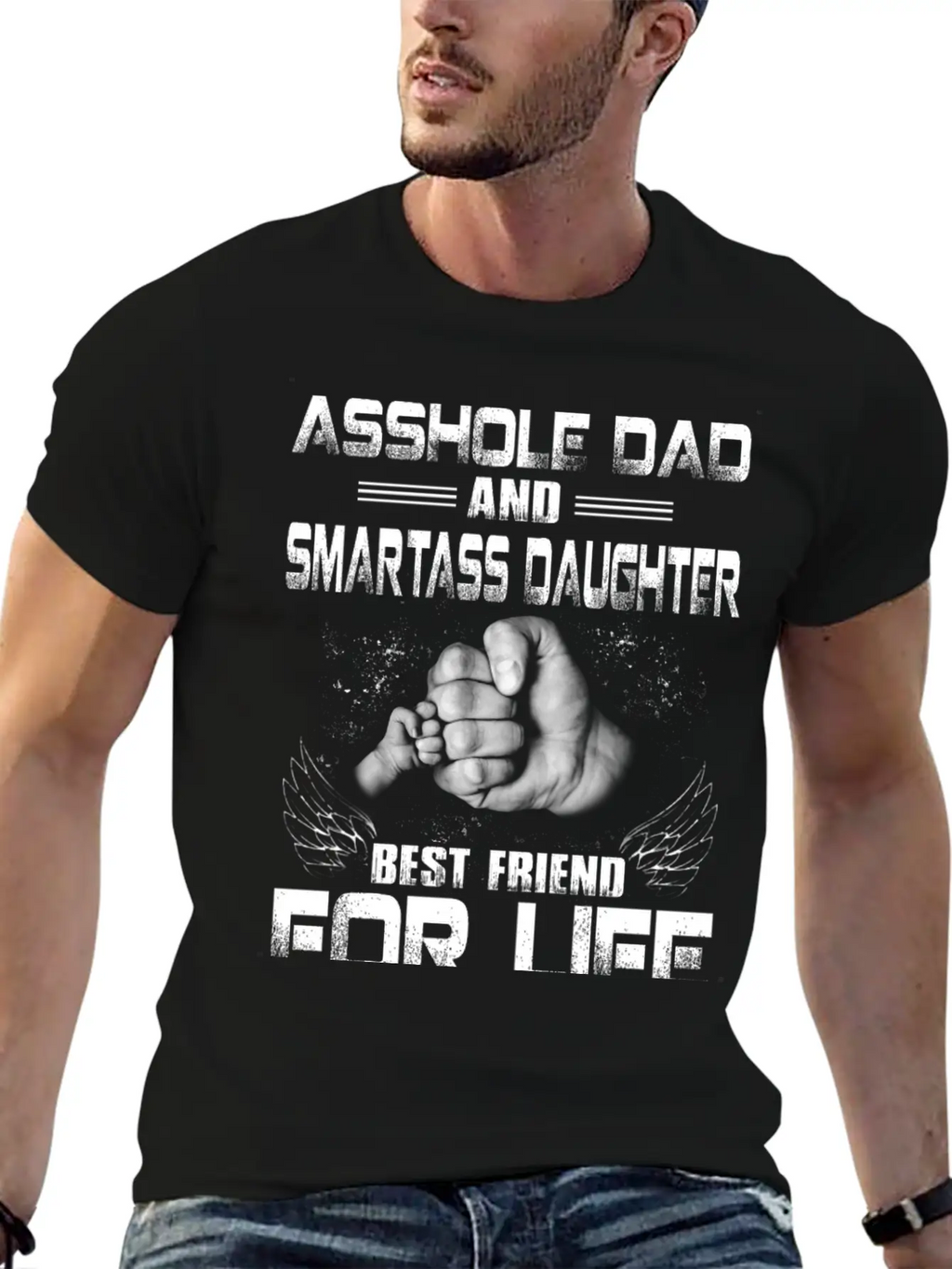 As Hole Dad Best Friend For Life Breathable Soft Cotton T-Shirt – Timeless Casual Look